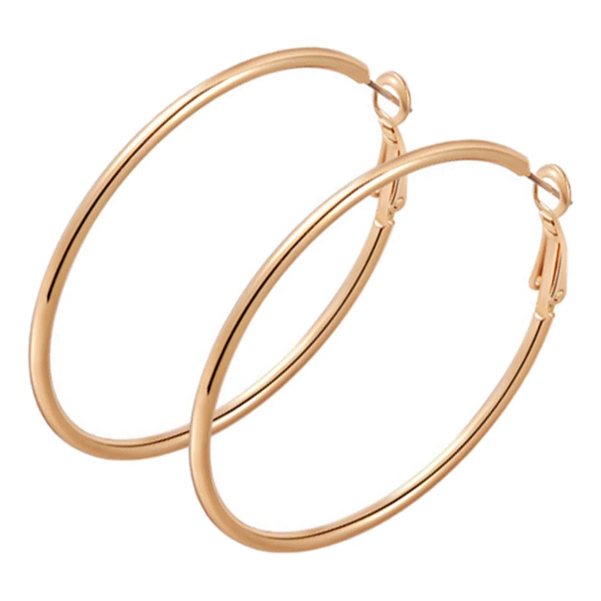 Pendientes, Bañados en Oro 18K de Aro Círculo Fino Estilo Clásicos en Caja de Regalo para Mujeres