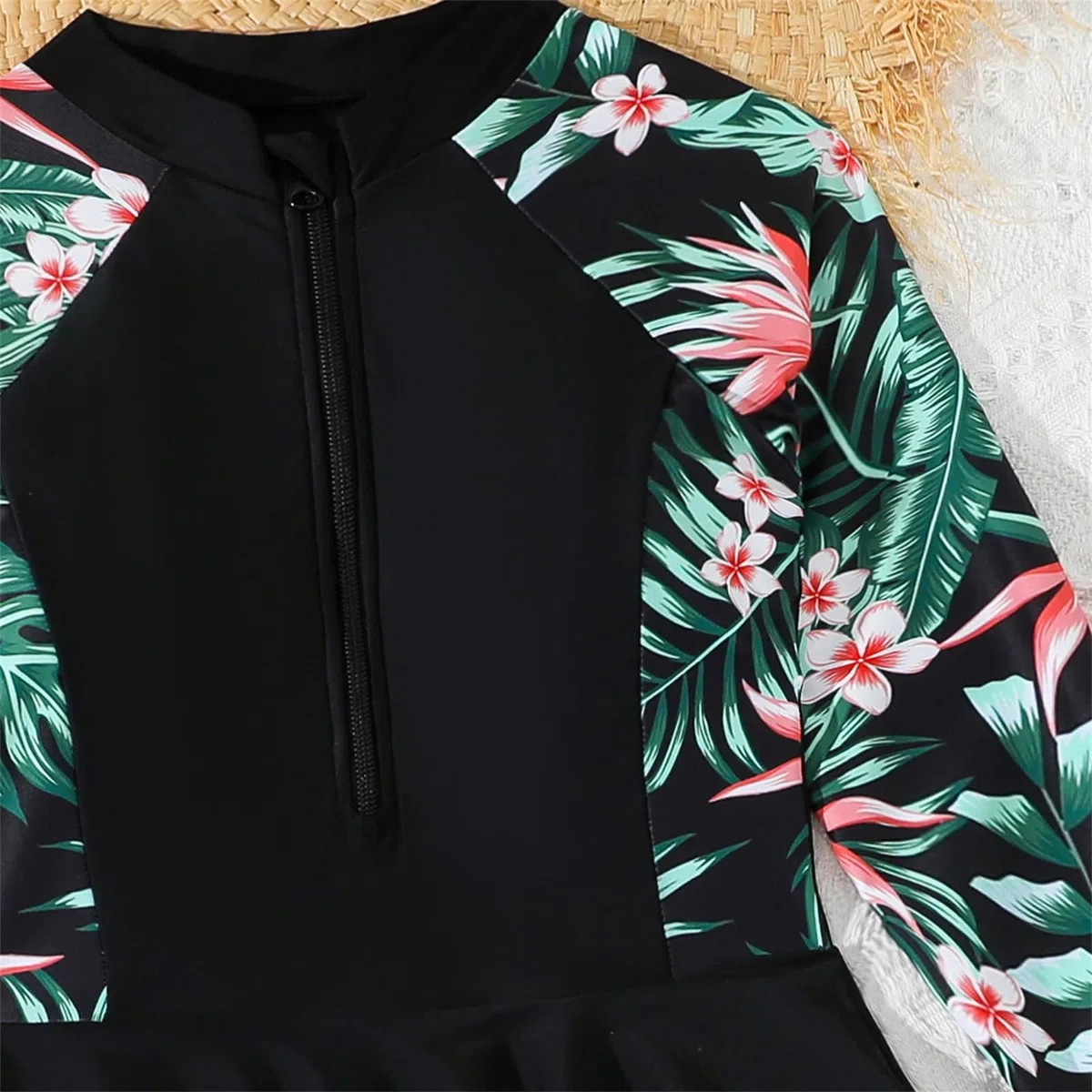 2026 Traje de baño de 2 Piezas para niña musulmán Burkini Modest Vestido de baño de Manga Larga y pantalón Conjunto Rashguard Anti UV