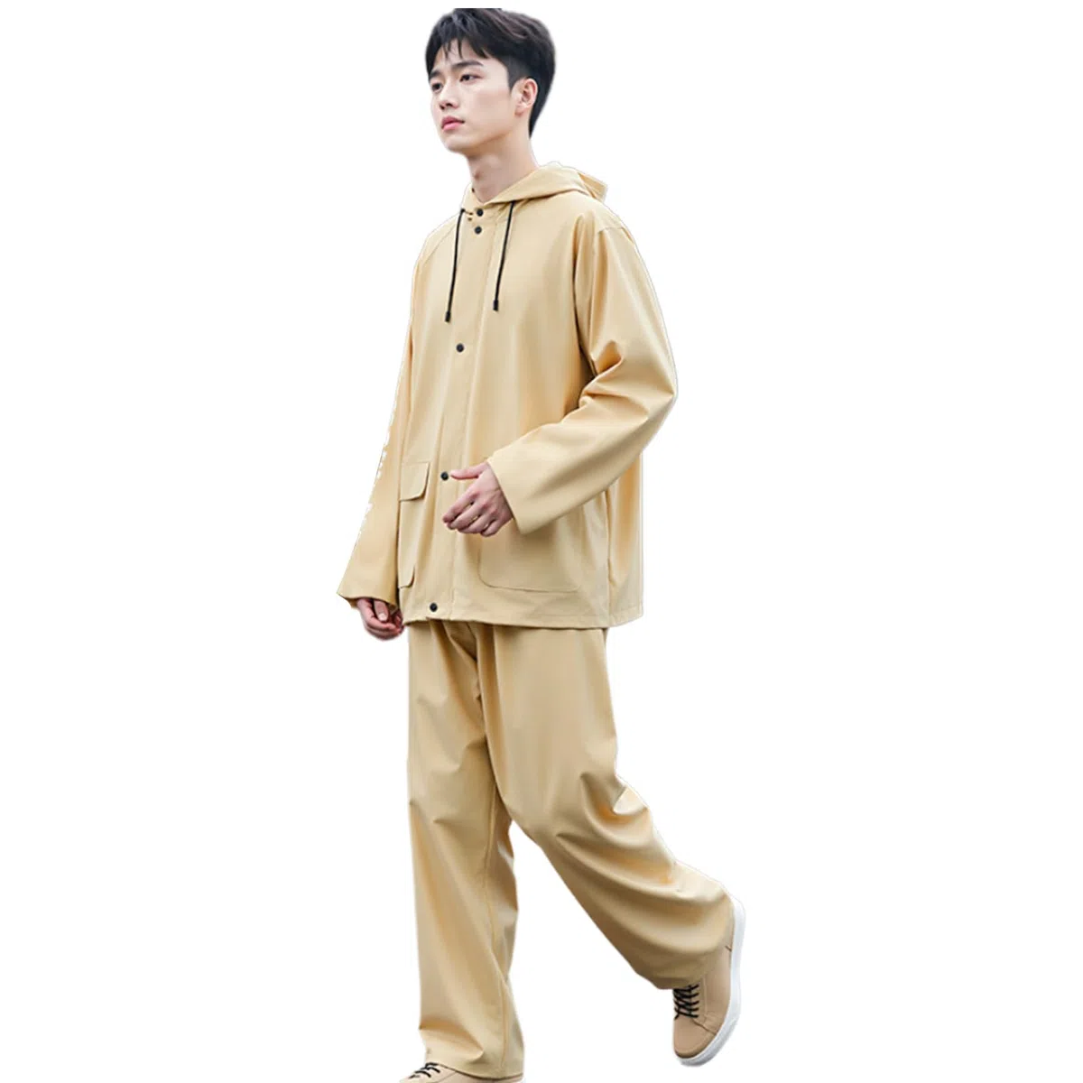 Trajes de lluvia, ergonómicos con capucha para hombre, chaquetas ligeras, pantalones, monos con capucha para montar a caballo, trabajo, pesca, viajes, camping al aire libre