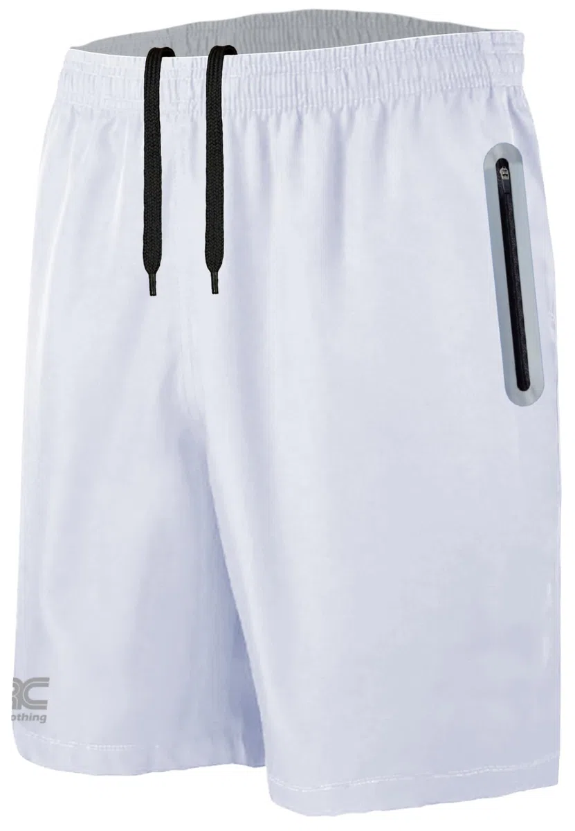 Pantalones cortos de correr para hombre con 2 bolsillos con cremallera, pantalones cortos ligeros para entrenamiento y gimnasio