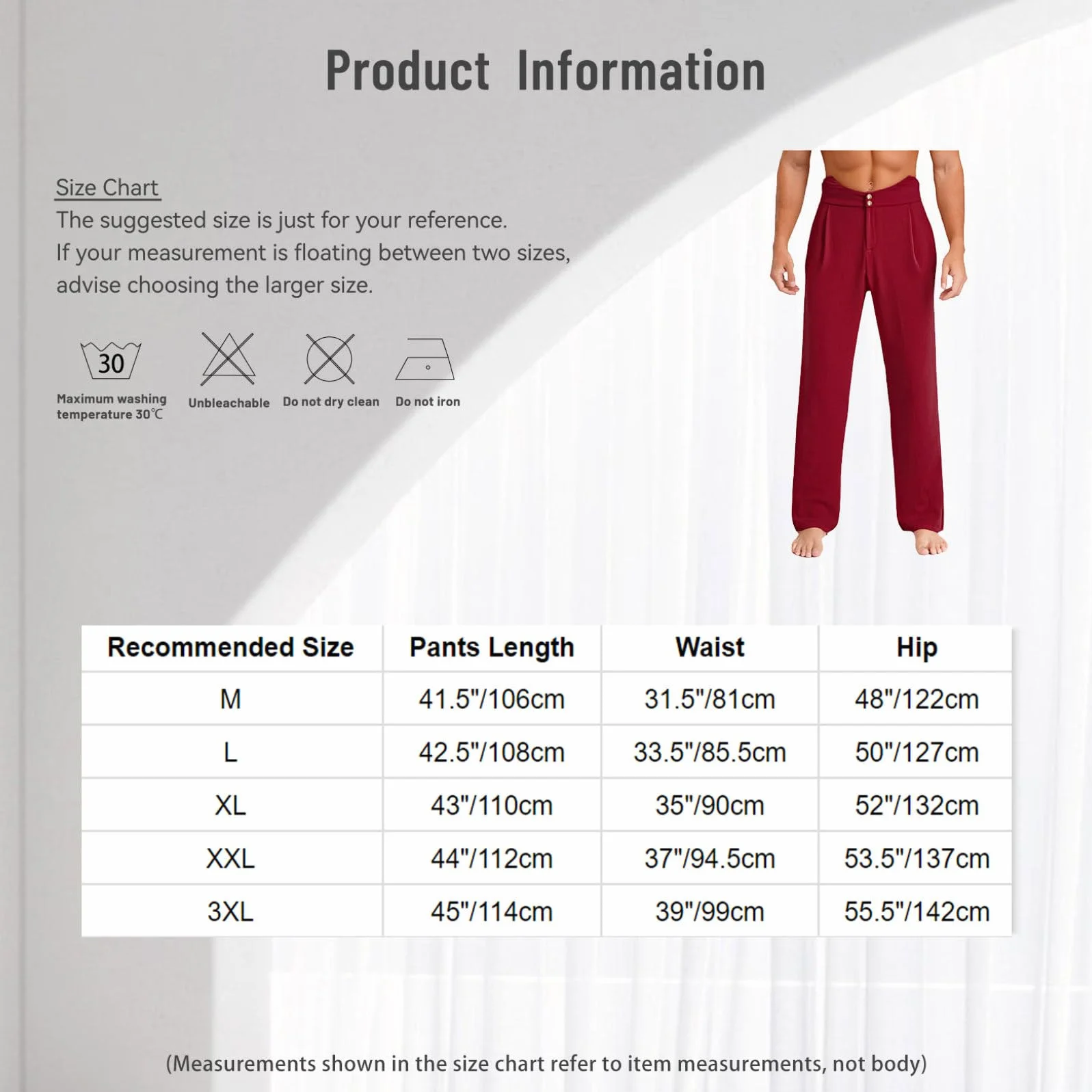 Choomomo Pantalones de baile para hombre, largos, rectos, pantalones de baile estándar, cintura alta, pantalones de jazz, actuaciones escénicas, competición, salón de baile