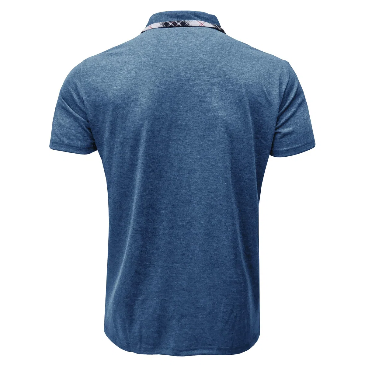 Poloshirt Hombre Manga Corta Cuadros Clásico Camiseta Casual
