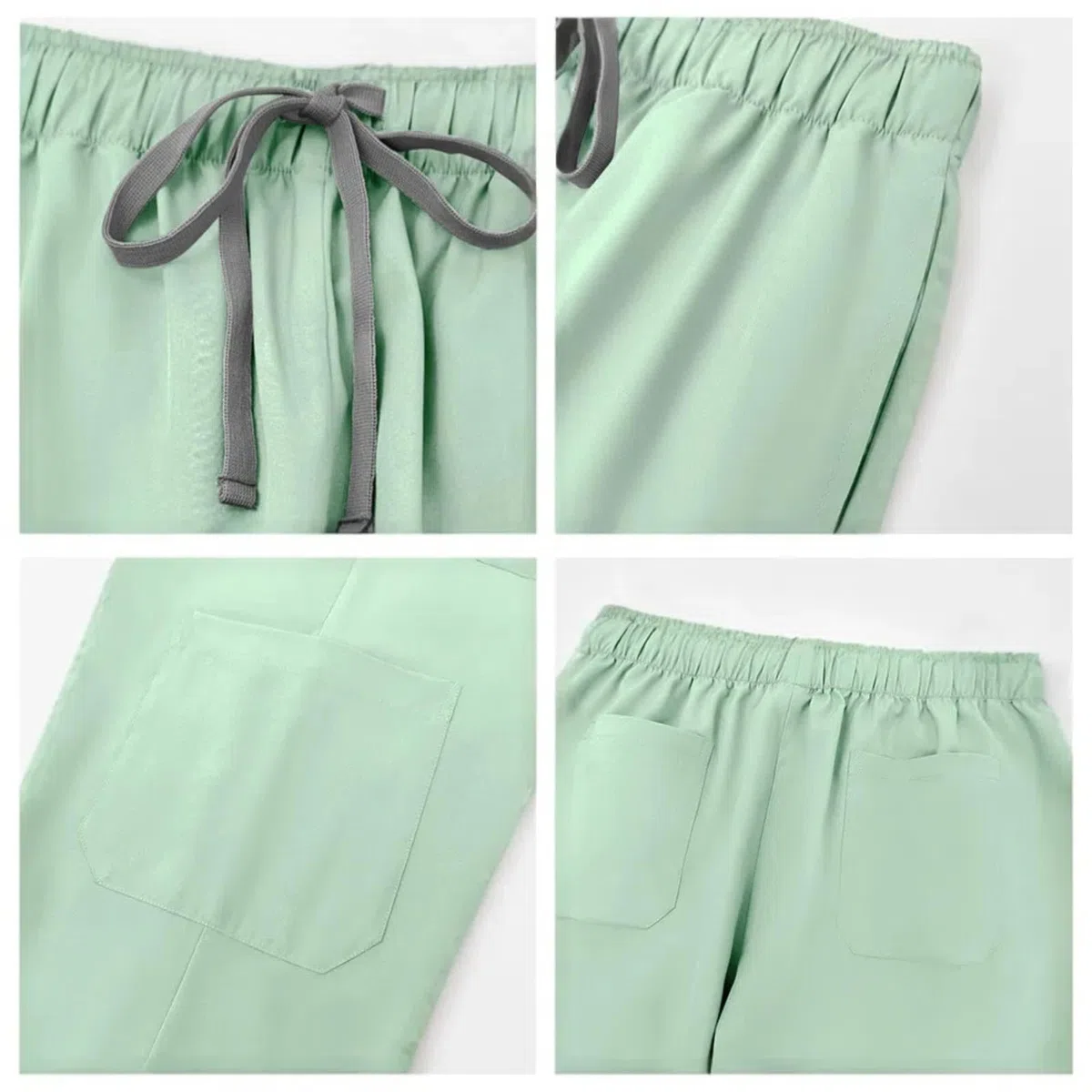 Maizoon Uniformes Médicos para Mujer Elástico Ropa de Enfermería de Cuello en V Cómoda Blusa y Pantalones y con Bolsillos