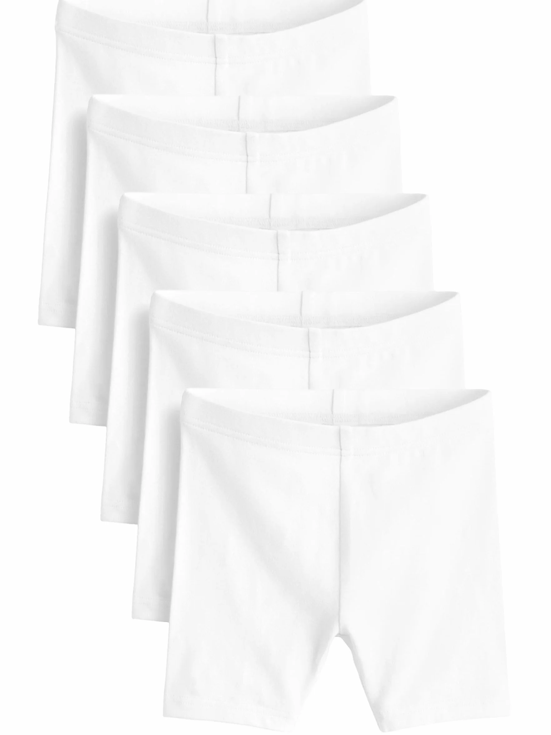 NEXT Niñas Pack de 5 Pantalones Cortos de Ciclismo elásticos y Ricos en algodón de Largo estándar