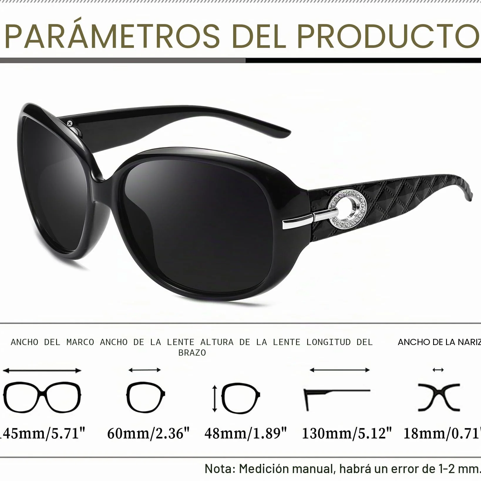 Joopin 2PCS Gafas de Sol Mujer Polarizadas Grandes Brillantes Modernas Elegantes Protección UV400
