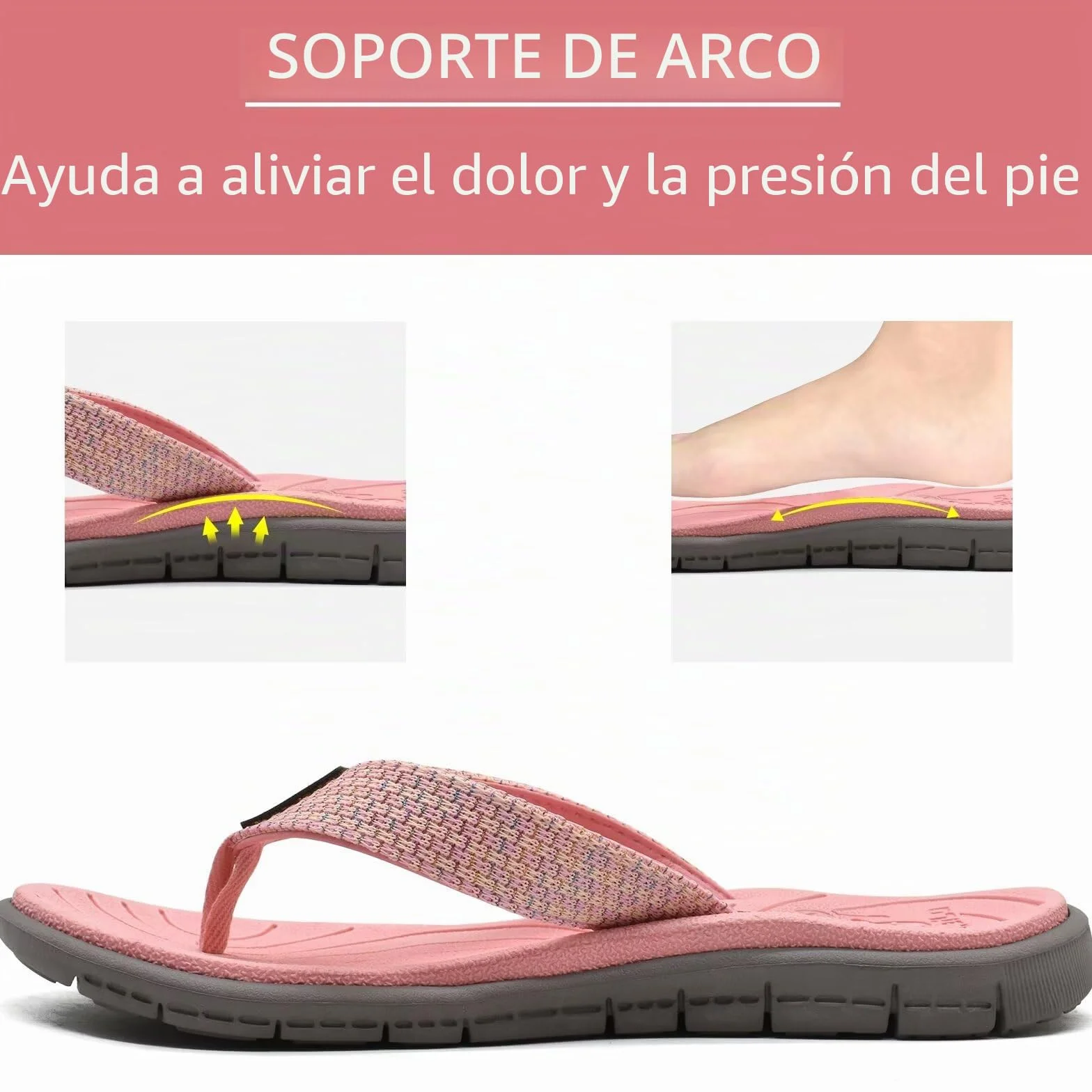 KuaiLu Chanclas Mujer Verano Playa Piscina Comodas Piel Sandalias Planas Caminar Ortopedicas Zapatos