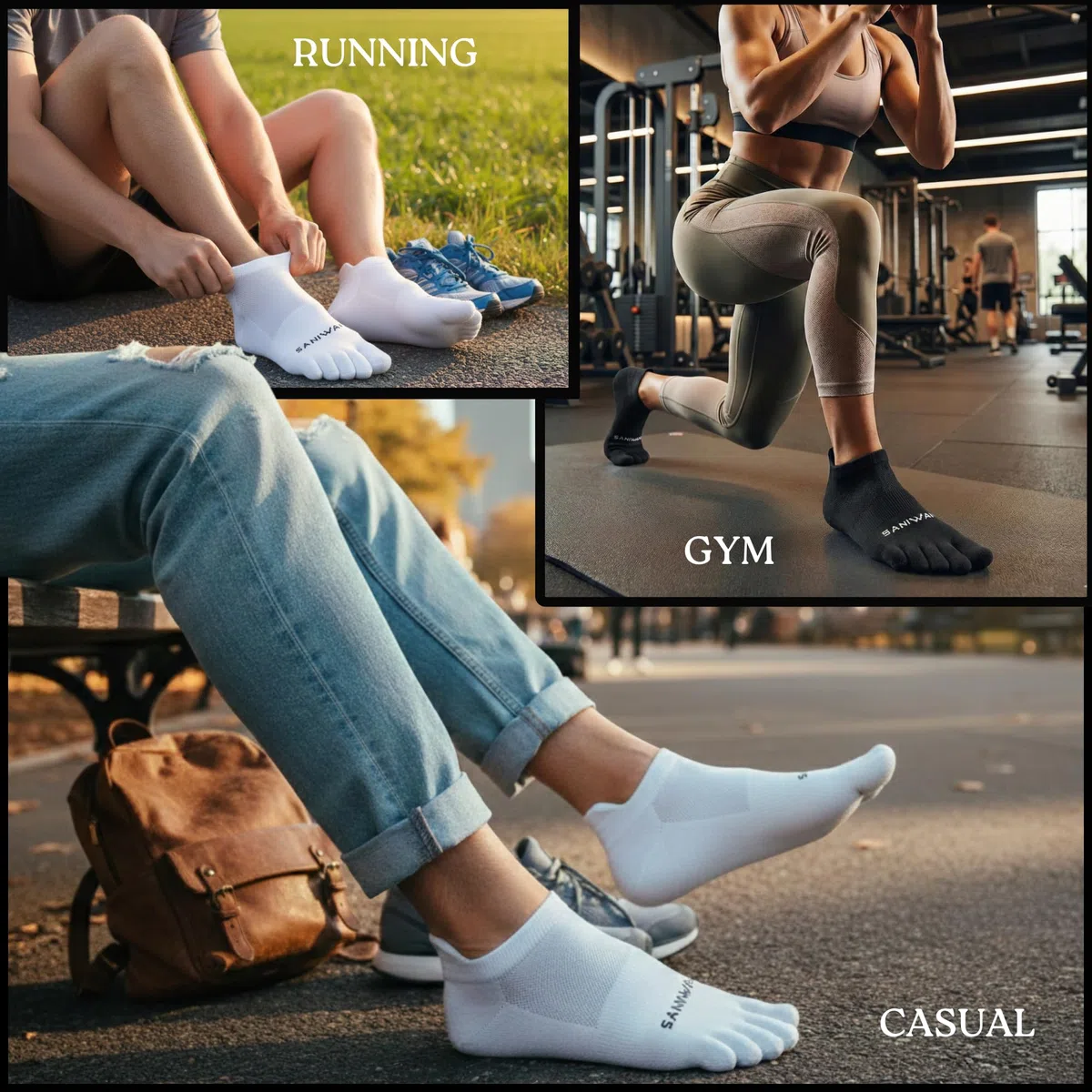 Calcetines de Dedos Barefoot, Tecnología Coolmax, Unisex Adulto, Estilo Minimalista,para Running, Deporte y casual