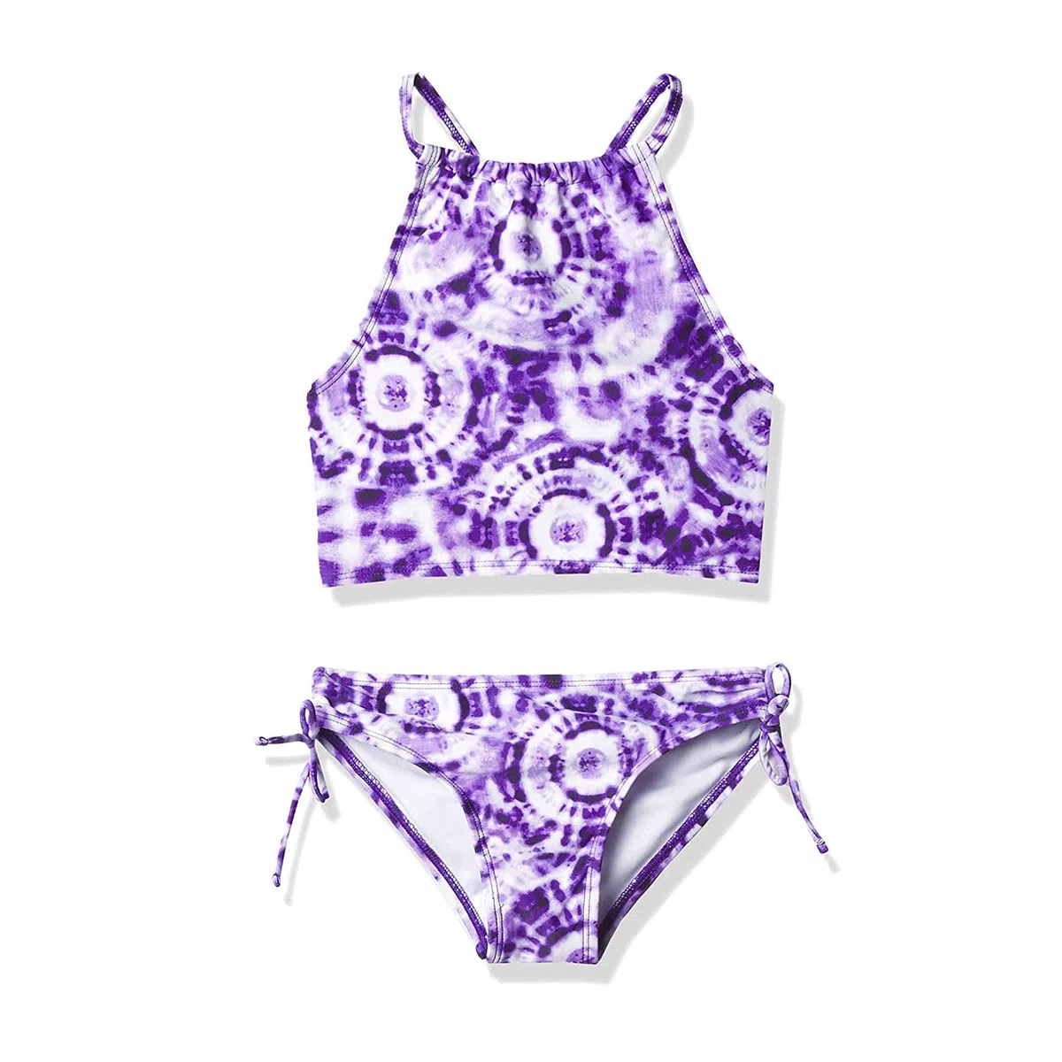2025 Trajes de baño Margarita Beach para Niñas Deportes de 2 piezas para Niñas Bañadores Bebé, morado, 8 años