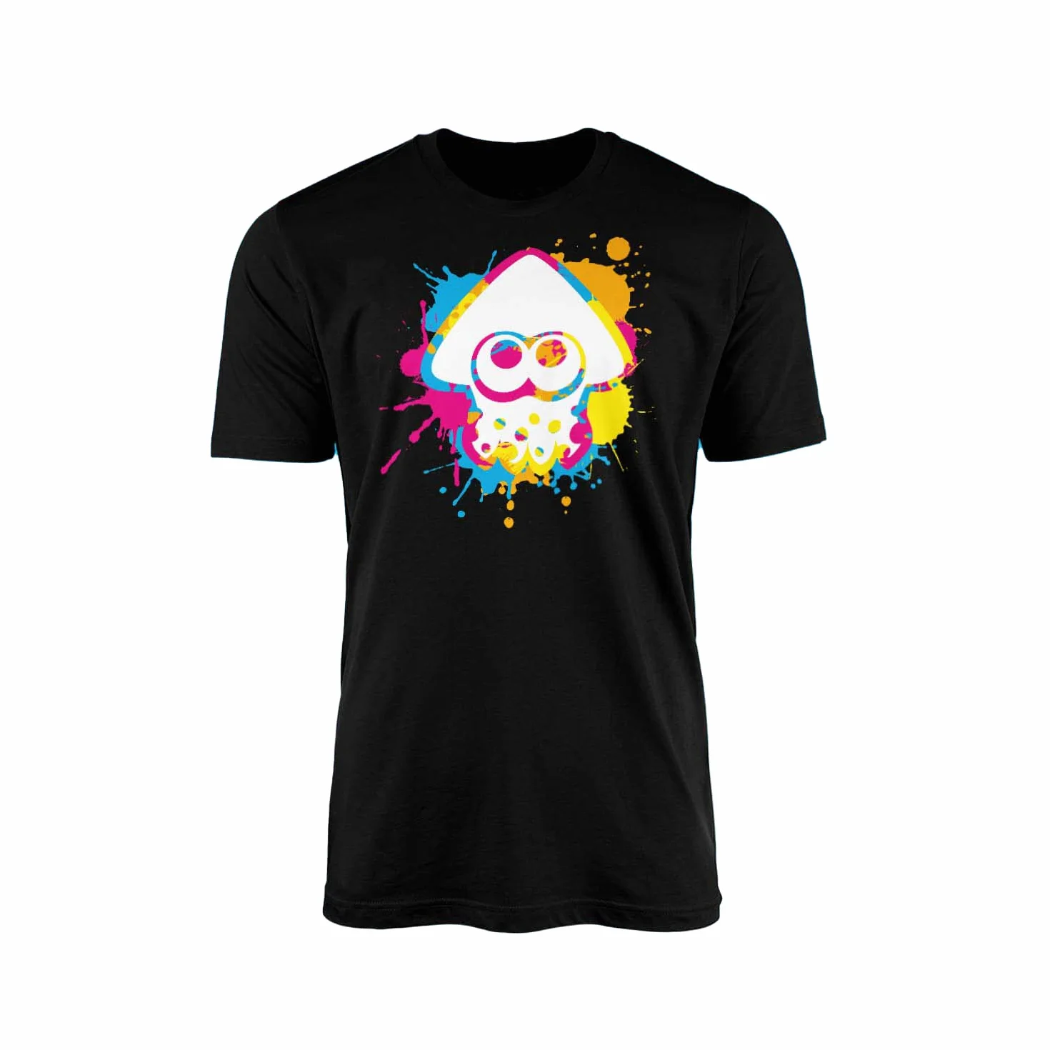Inkling Colour Ink Splat Camiseta Top Tee - Calamar Splat Octolings Turf War Battles Tercera Persona Shooter Online Videojuego Campaña Adulto Adolescente Niños Regalo Regalo Regalo