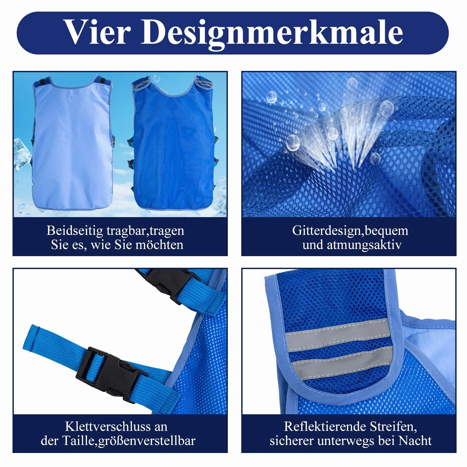 Chaleco Refrigerante,Chaleco Refrigerante Ajustable,Protección Contra el Calor del Verano,Refrigeración por Evaporación,Chaleco de Trabajo para Hombres y Mujeres que Trabajan al Aire Libre