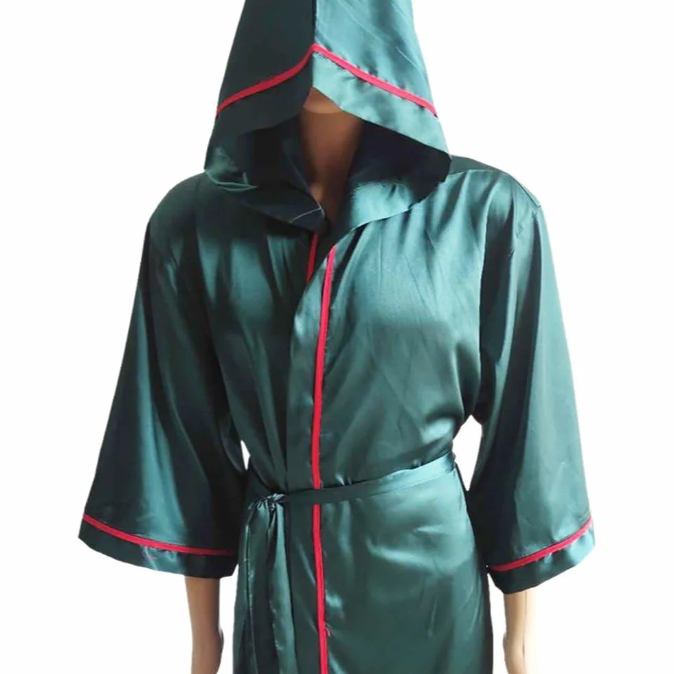 De Boxeo con Capucha De Seda Satinada para Artes Marciales Kickboxing, De Entrenamiento para Competición, Uniforme De Muay Thai MMA para Hombres Y Mujeres