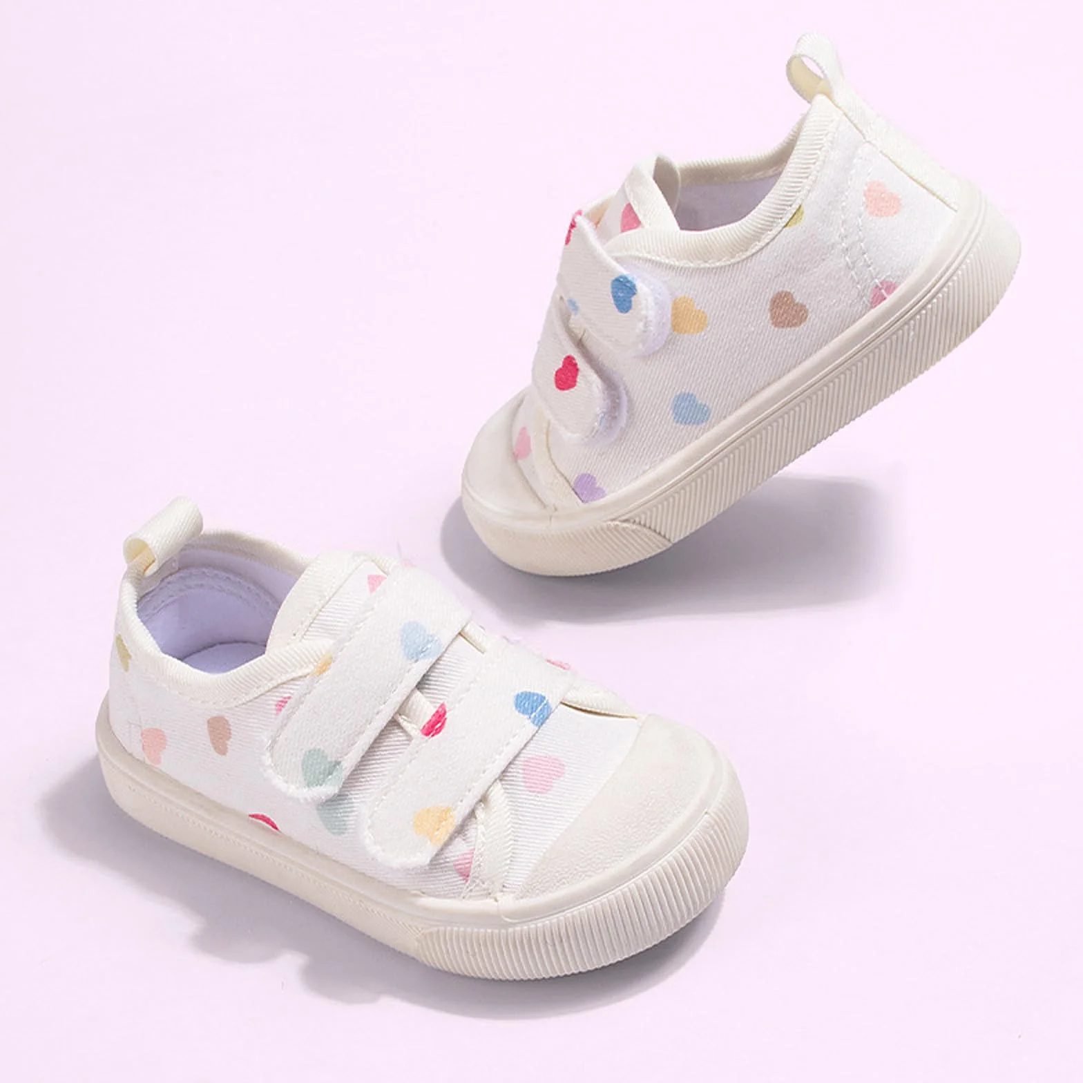 Zapatilla Niña Goma Zapatillas Niña Punta Resistente Casual Lona Deslizar Antideslizante Ligero Cómodo Cada Día Caminar Jugar Sneakers Primavera Trainers