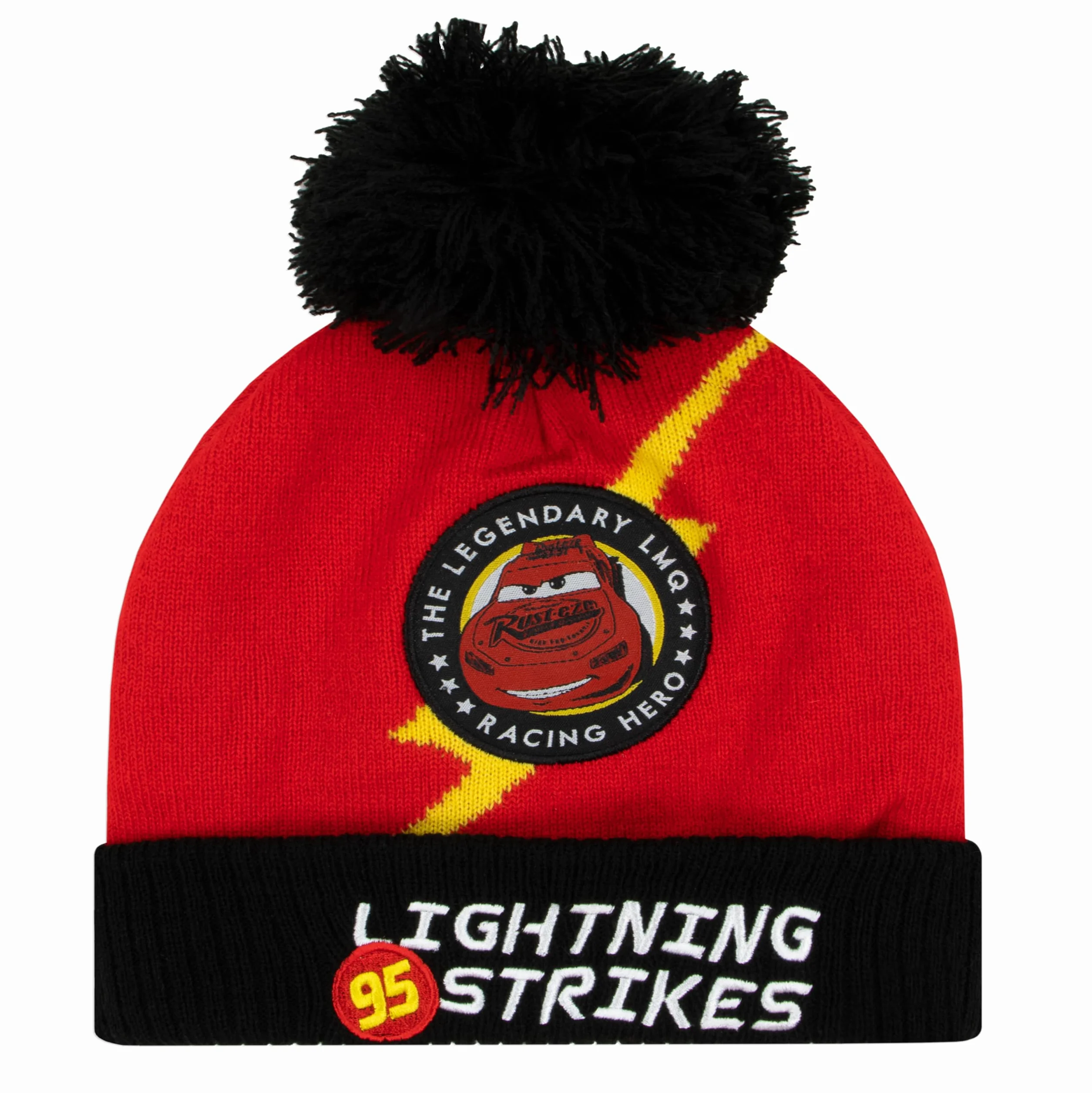 Disney Gorro De Invierno Guantes Y Sombrero Rayo McQueen | Gorro Y Guantes De Invierno Cars | Talla Unica Negro