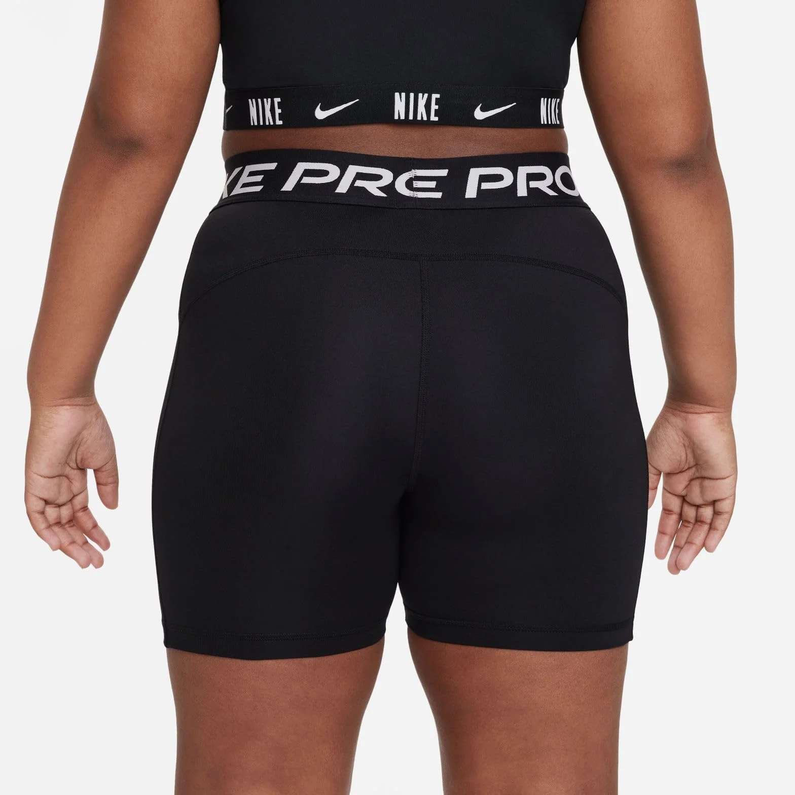 NIKE Pro Big Kids (Mädchen) Dri-fit 12,7 Cm Shorts (Erweiterte Größe) - Pantalones Cortos (Aprox. 10 cm) para niños Mayores (niñas) (tamaño ampliado) Niñas