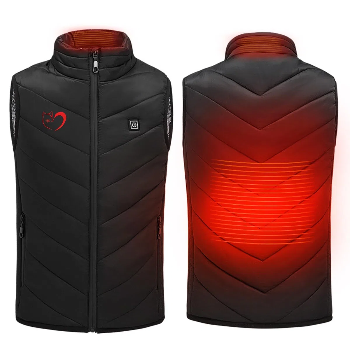 YAOJIWANG Chaleco Calefactable Niño – Chaleco Ligero Térmico para Niños y Niñas Calefacción Mejorados para Invierno y Actividades al Aire Libre Chalecos Acolchado con Capucha