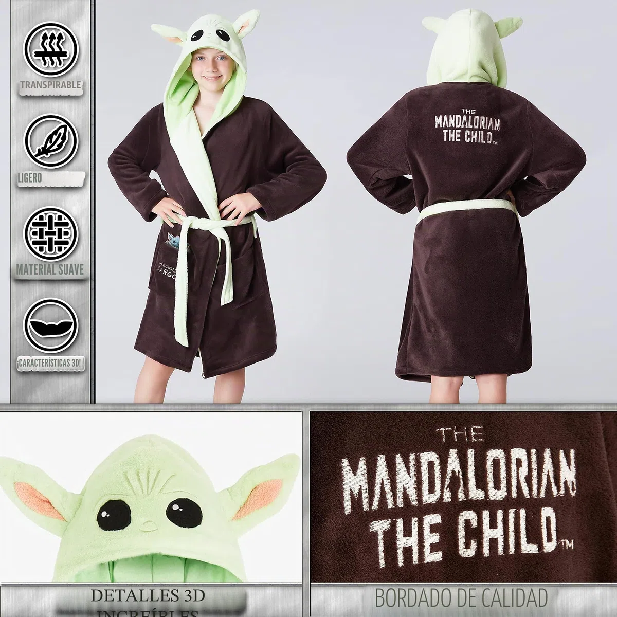 Bata para niños de Star Wars con forma de bebé Yoda de The Mandalorian
