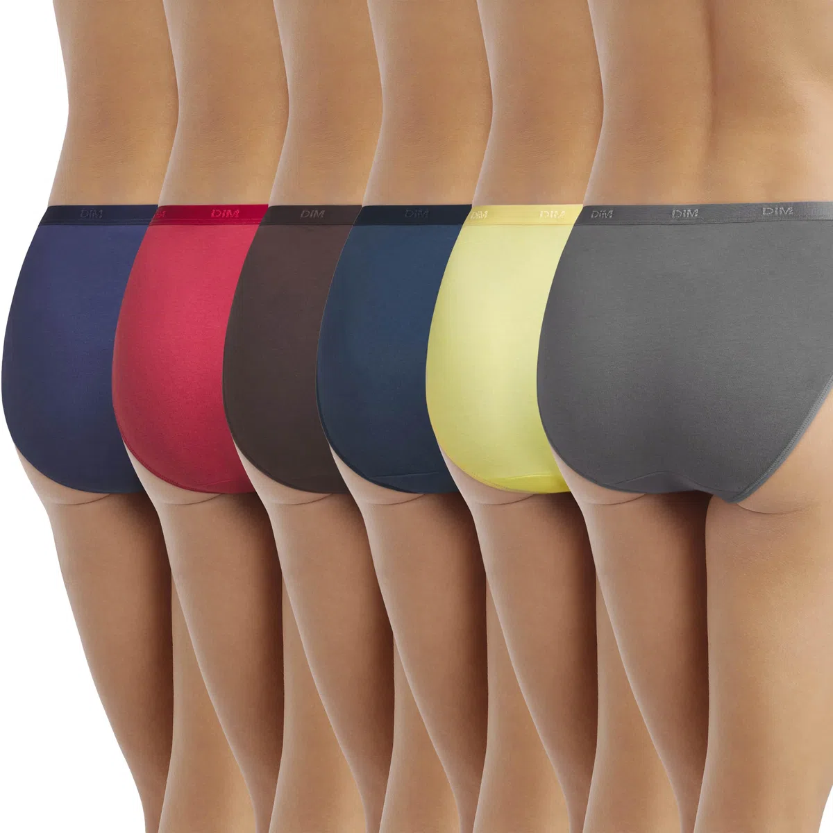 Dim Les Pocket Ecodim Slip X6 Bragas para Mujer Pack de 6