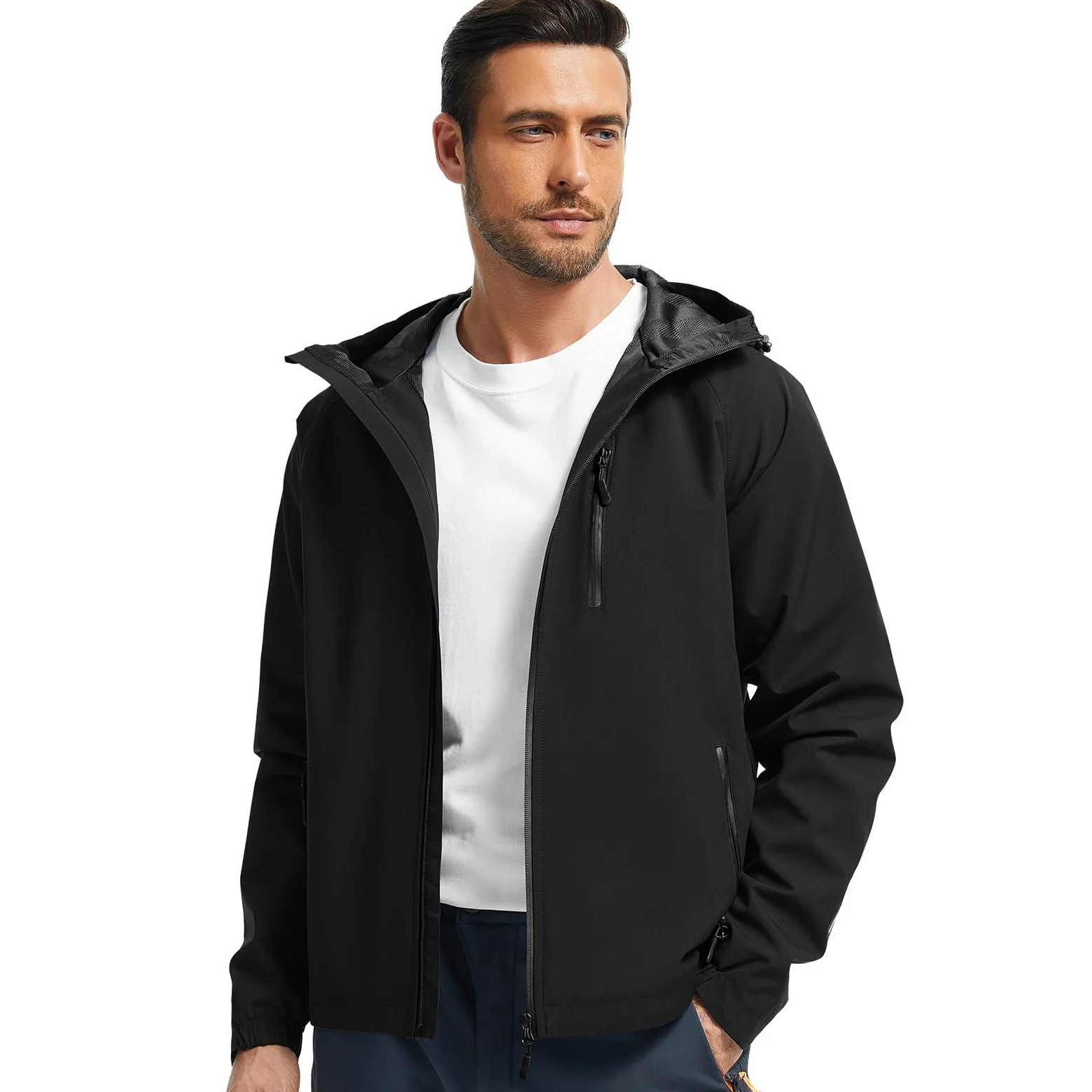Chubasquero Chaqueta Hombre Poncho Impermeable Ligera Running Softshell Verano Senderismo