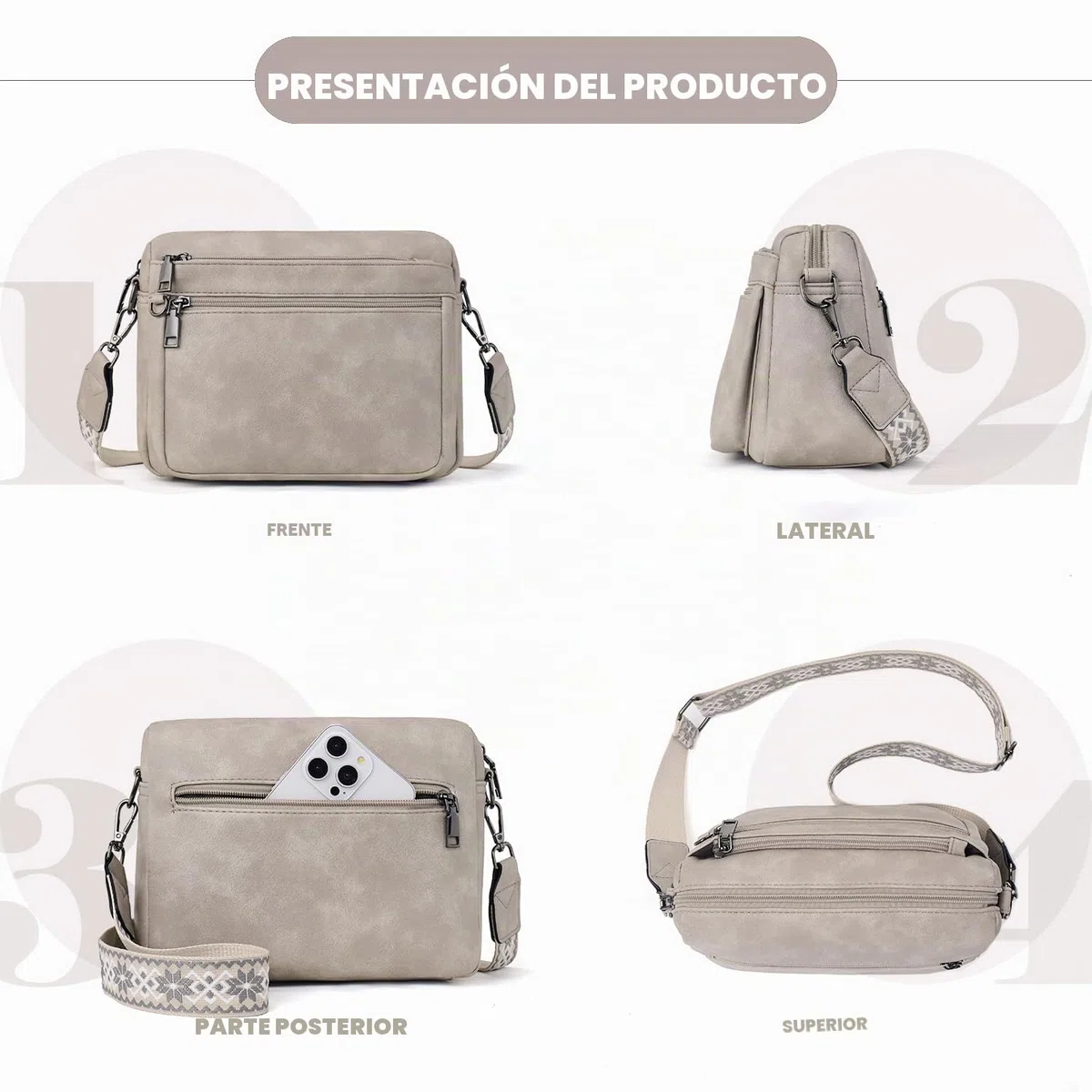 MUIIKOLA Bolso de mano para mujer, bolso de mano para mujer, bolso mediano para mujer, bolso de mano, bolso de mano para mujer, correa ancha suave
