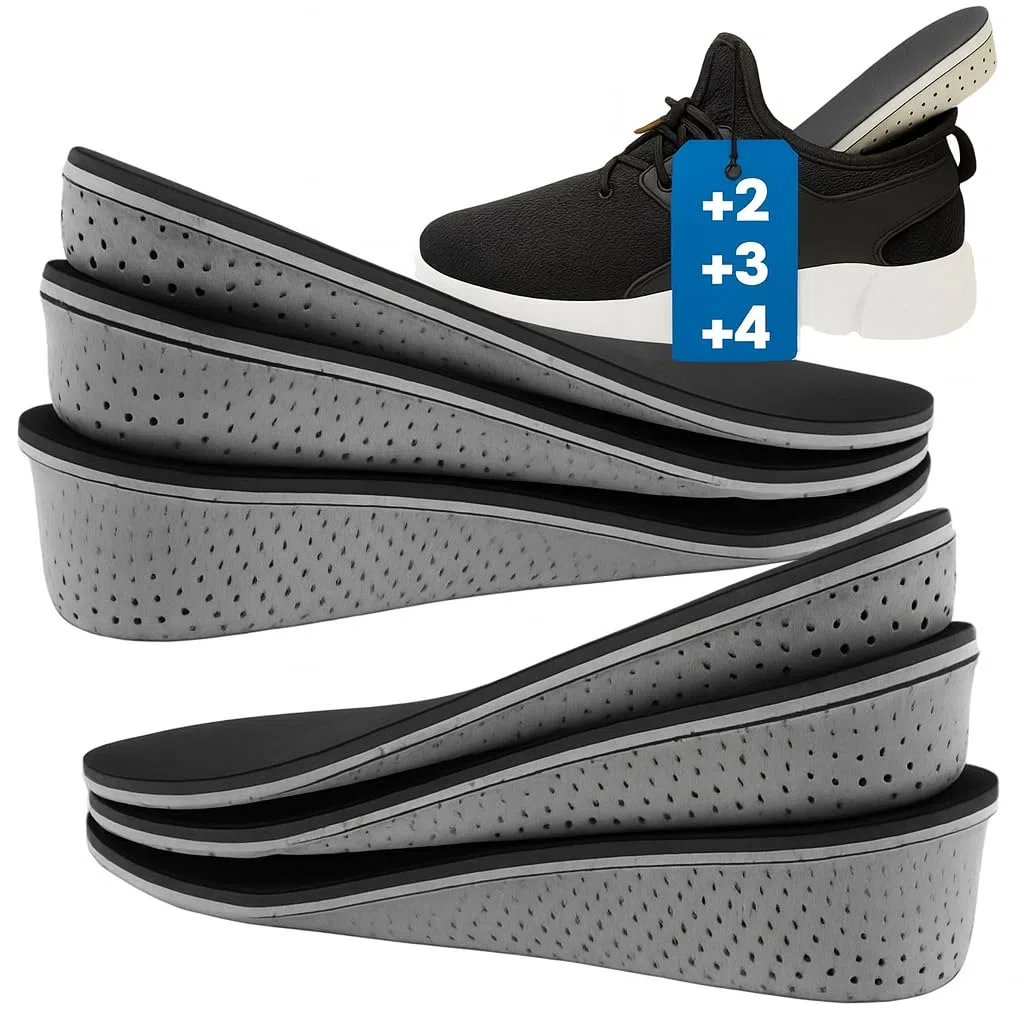 Alzas para Zapatos Hombre Mujer 2 3 4cm - Plantillas con Alza para Aumentar Altura 35-45 EU - Cuñas Talon Elevadoras