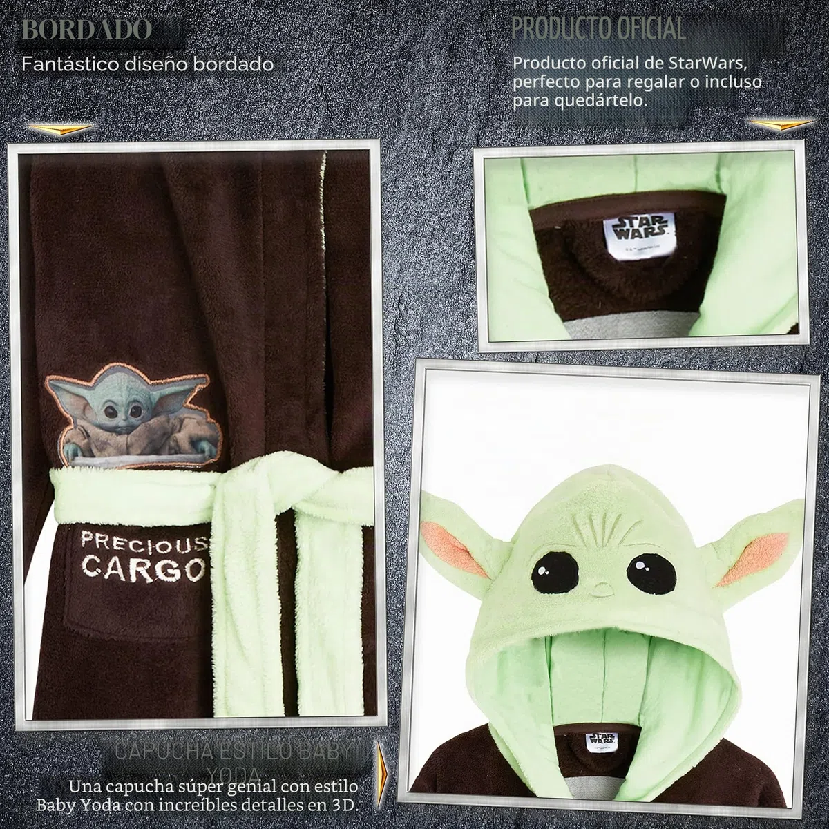 Bata para niños de Star Wars con forma de bebé Yoda de The Mandalorian