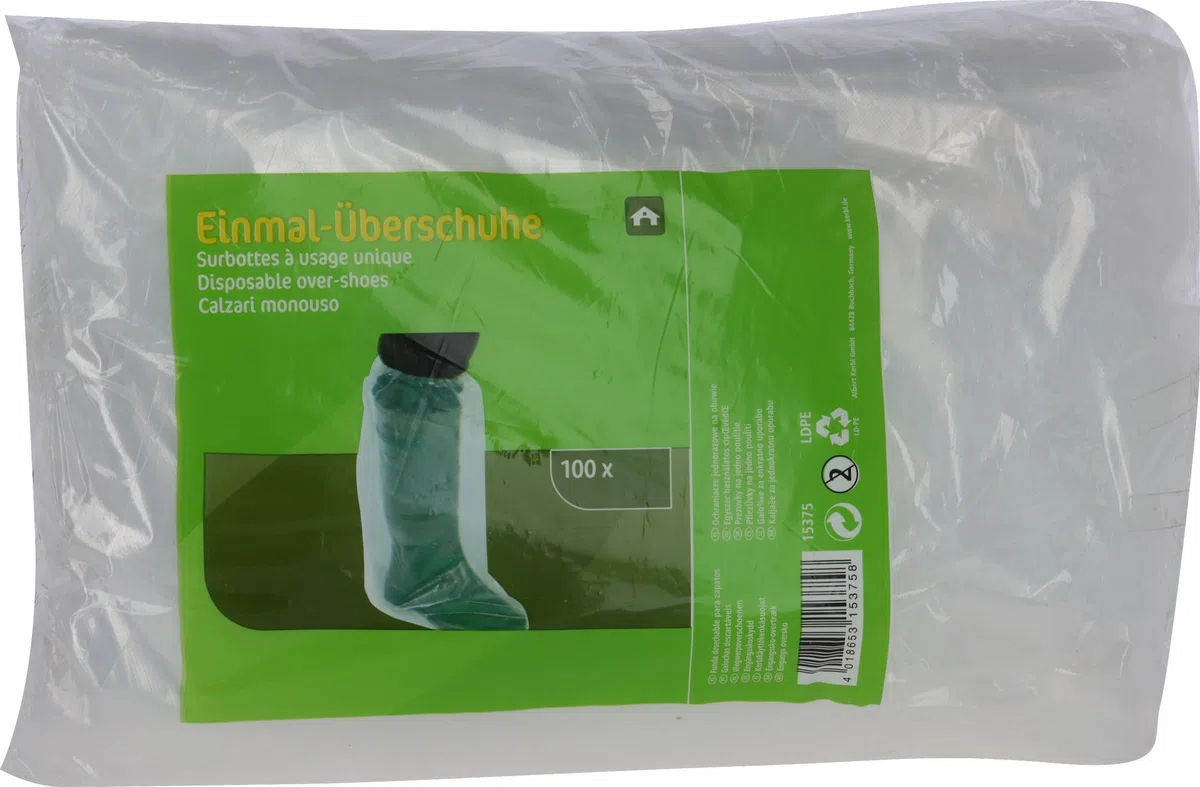 Kerbl 15375 - Fundas para Zapatos Desechables (con Goma, 100 Unidades, 400 x 500 mm)