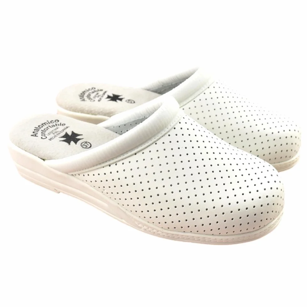 Calsán - Zueco de Piel con cuña 389023 Cuero