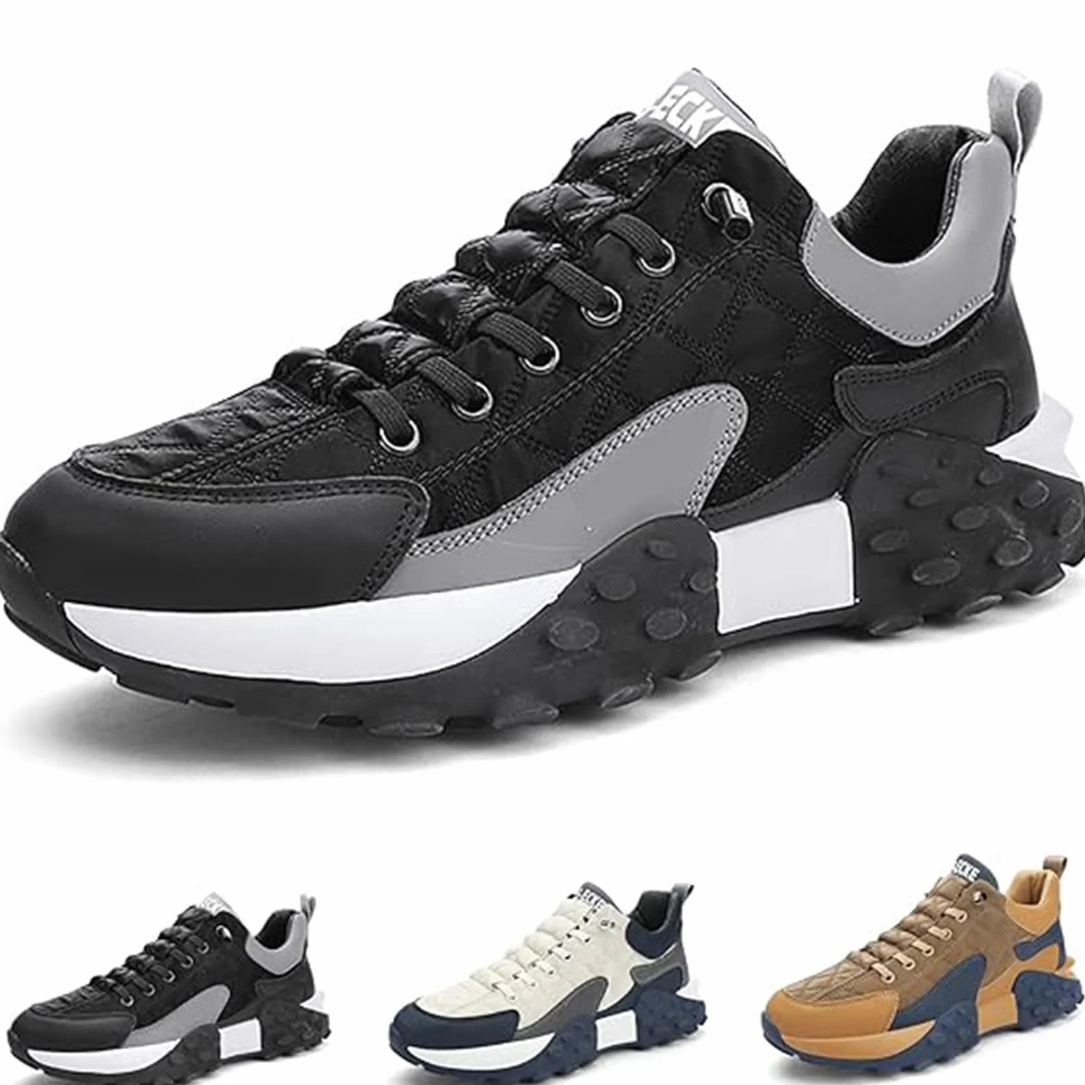 Zapatillas Ortopédicas Cómodas para Hombre 2024, Zapatos sin Cordones Perfectos para Caminar y Aliviar el Dolor de Pies Softsfeel (Color: Black, Talla: 42)