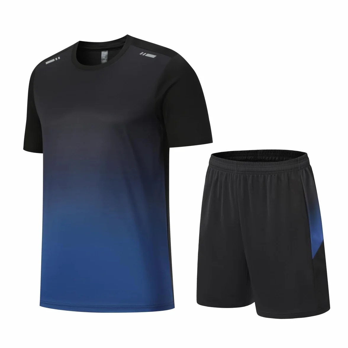 Chándal para hombre 2 piezas, traje de verano secado rápido, camiseta transpirable deportiva y pantalones cortos para correr