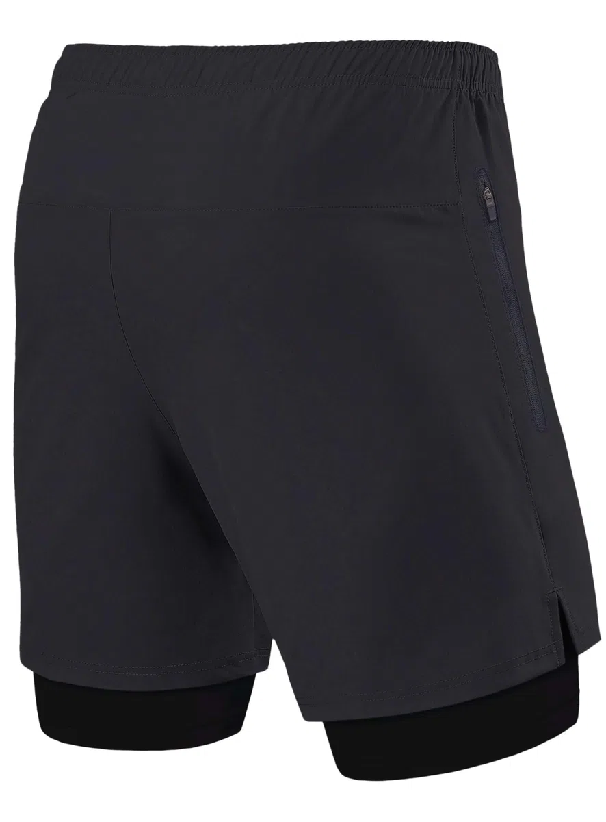 TCA Pantalon Corto Hombre Deporte con Bolsillos y Mallas - Pantalones Cortos Deporte Hombre para Running Gym Padel - Hombre 2 en 1 con Mallas Cortas y 2X Bolsillos con Cremallera