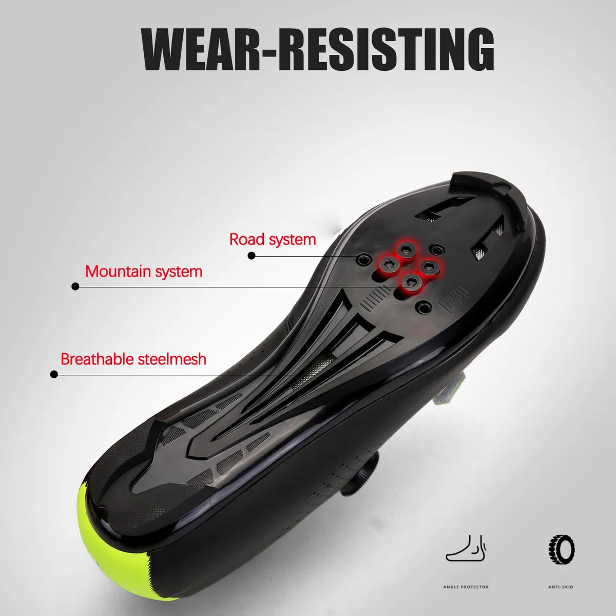 Hixingo Zapatilla de Ciclismo Hombre, Zapatos Bicicleta de Carretera Exterior MTB Compatibles con SPD/SPD-SL Lock System, Zapatillas de Ciclismo Unisex Adulto Respirables