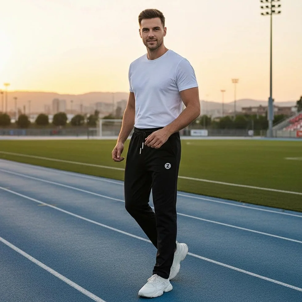 ZOXOZ Pantalones Deportivos Pantalones Hombre Casual Pantalones de Chándal Algodón Cintura Elástica