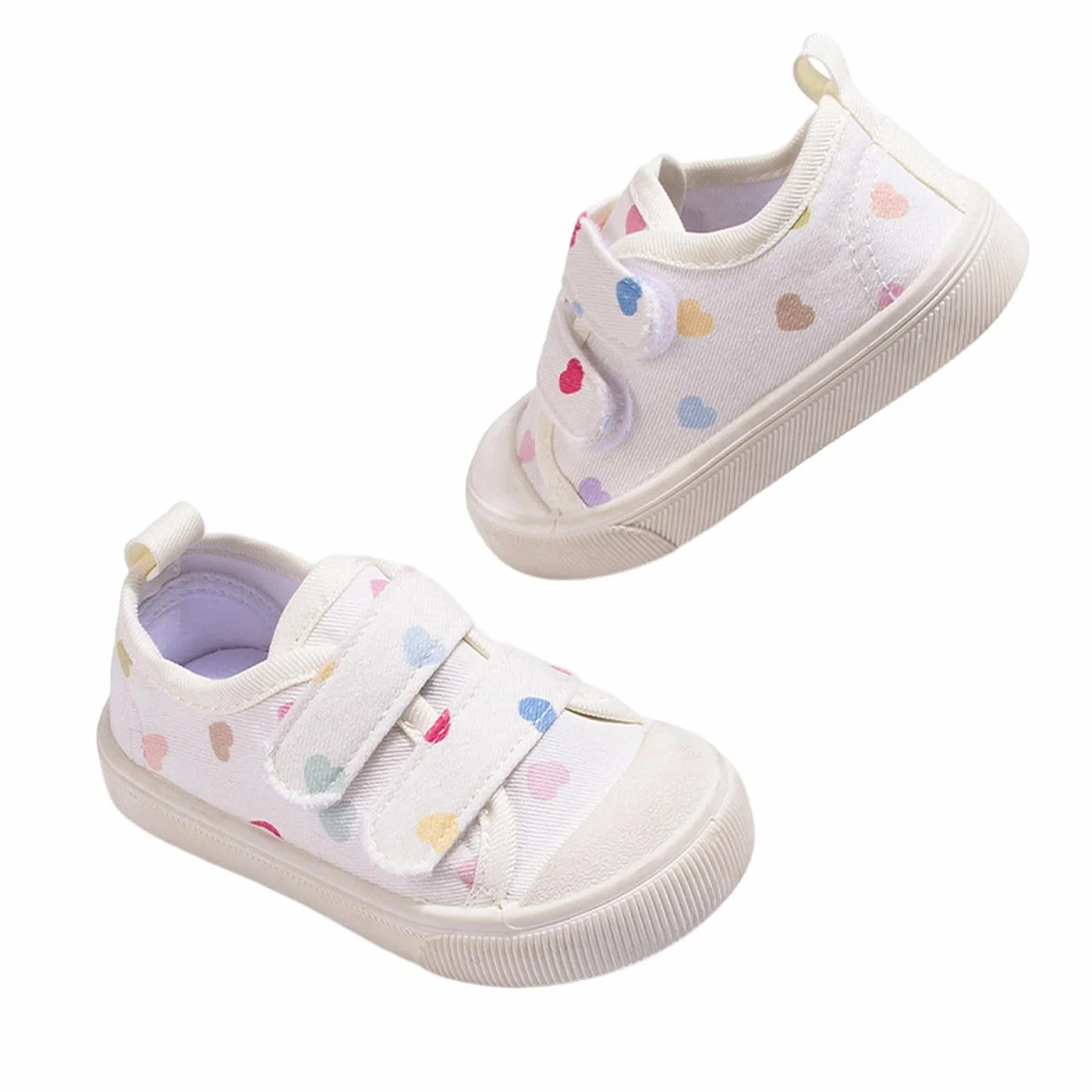 Zapatilla Niña Goma Zapatillas Niña Punta Resistente Casual Lona Deslizar Antideslizante Ligero Cómodo Cada Día Caminar Jugar Sneakers Primavera Trainers