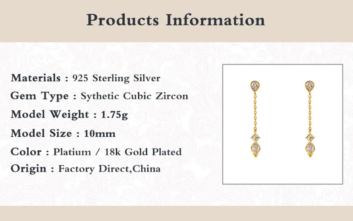 Pendientes colgantes de plata 925, aretes para mujer, aretes de moda vintage con borla de circonita ovalada, aretes de gota plateados/dorados para esposa mamá