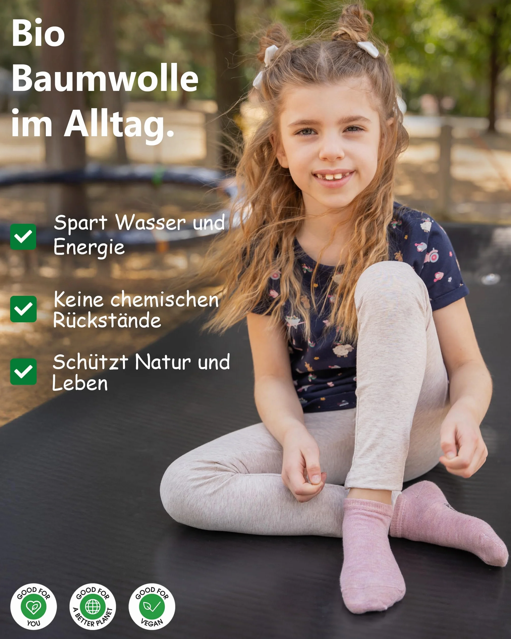 8/12 pares niños 100% cultivo orgánico zapatillas calcetines niños y niñas sin costura (modelo: Biolivia)