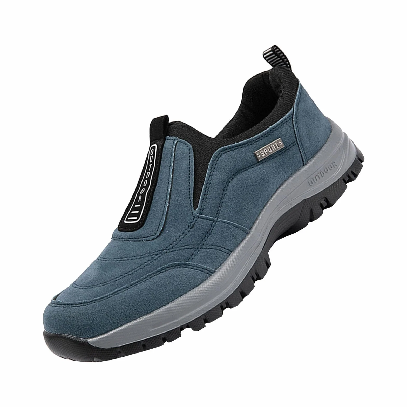 Zapatillas de deporte para hombre, tallas grandes, sin cordones, para exteriores, antideslizantes, informales, informales, cómodas, informales