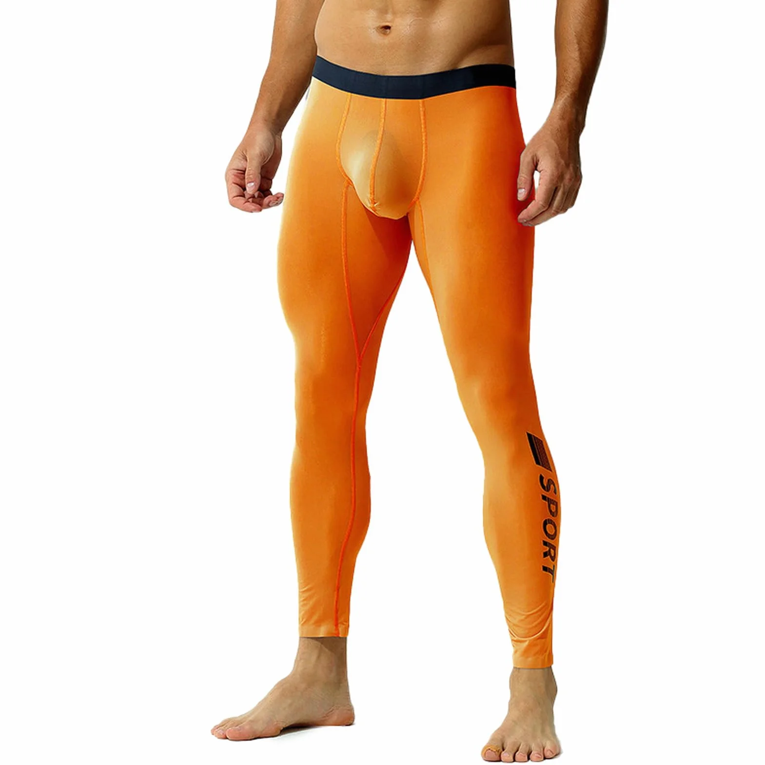 Faringoto Leggings transparentes transparentes para hombre, talla grande, sexy, ultrafino, elásticos, pantalones deportivos