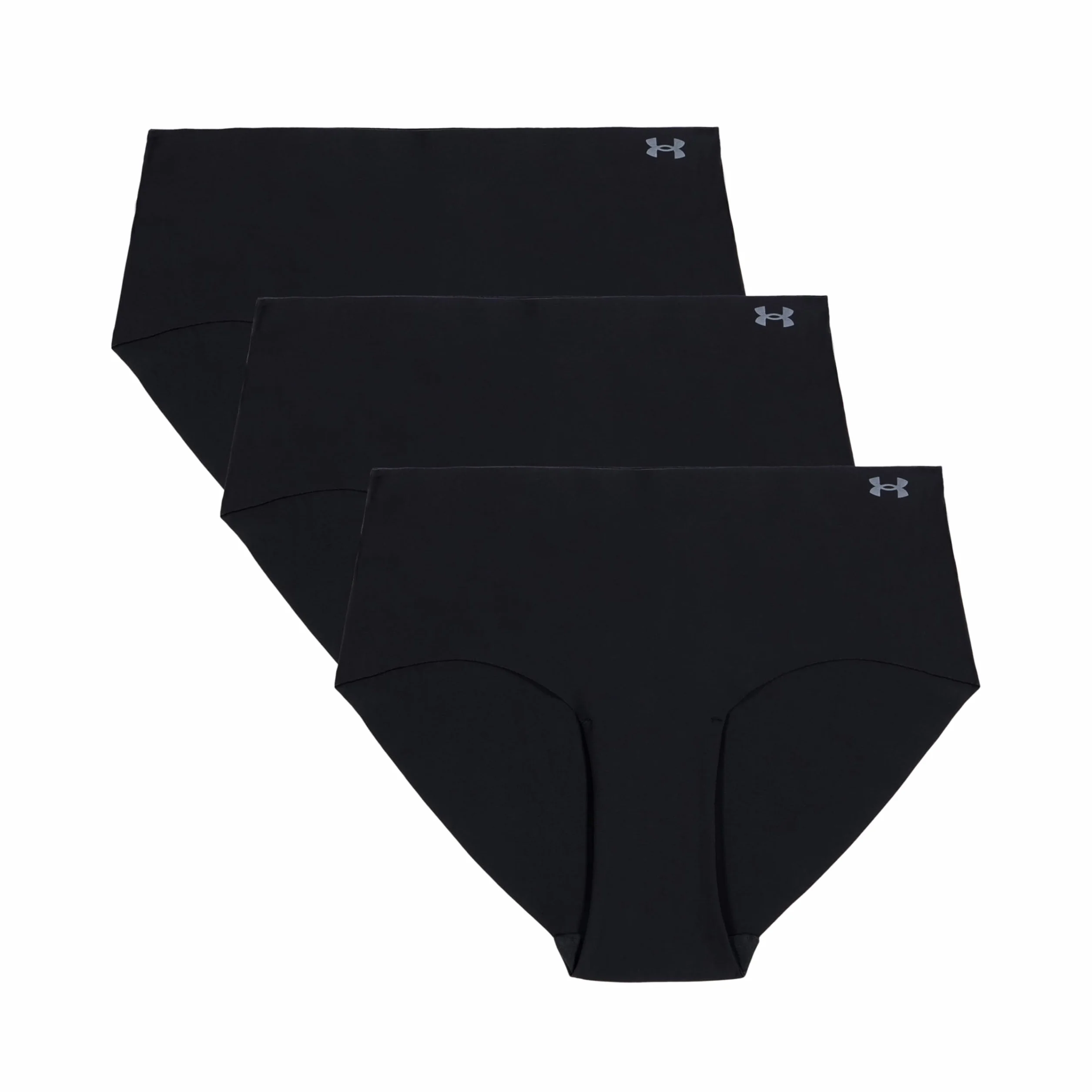 Under Armour Pack de 3 Bragas Hipster Invisible Pure Stretch para Mujer – Ajuste sin Costuras, Sin Marcas, Ultraligero, Comodidad Todo el Día
