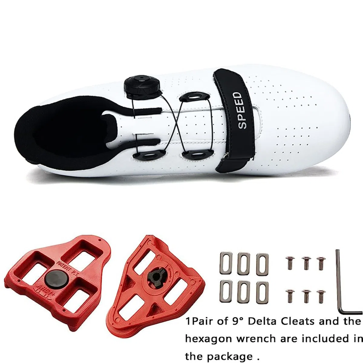 Hixingo Zapatilla de Ciclismo Hombre, Zapatos Bicicleta de Carretera Exterior MTB Compatibles con SPD/SPD-SL Lock System, Zapatillas de Ciclismo Unisex Adulto Respirables