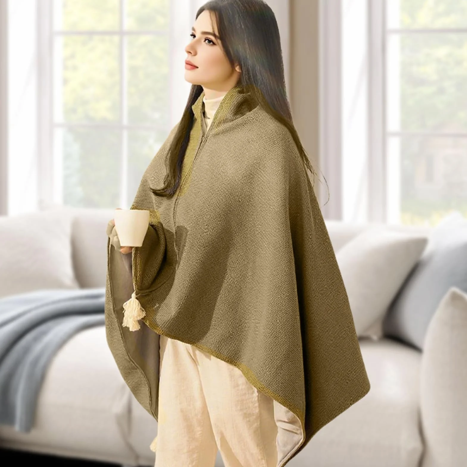 Genérico Chaleco Eléctrico Calefactable - Chaleco Eléctrico Calefactable para Mujer - Accesorio Térmico 3 Niveles Clima Frío para Dormir Viajes Lectura Trabajo Hogar