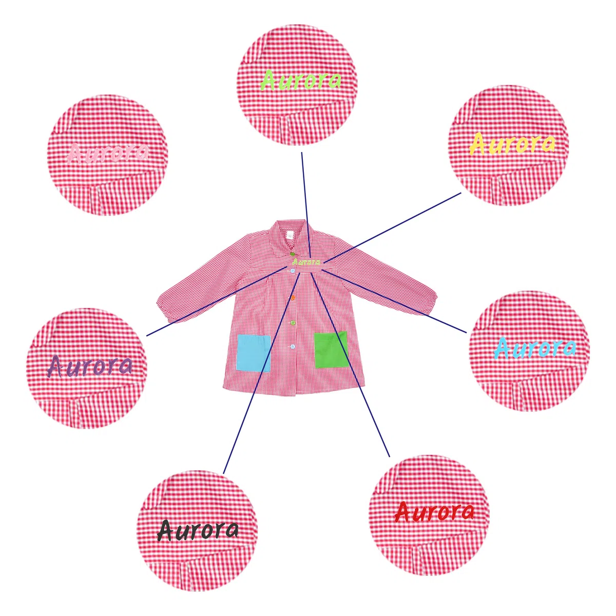 Etrexonline Babi Escolar Infantil Cómodo Con Botones Prácticos Bata para Guardería y Colegio - Ideal para Niños y Niñas con Dos Bolsillos y Puños Ajustados