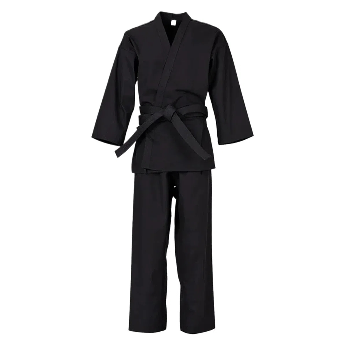 Kimonos De Jiu-Jitsu Trajes de Judo Uniforme de Karate for niños y Adultos Uniforme de Artes Marciales Karate Gi for Estudiantes con cinturón(Black,160)