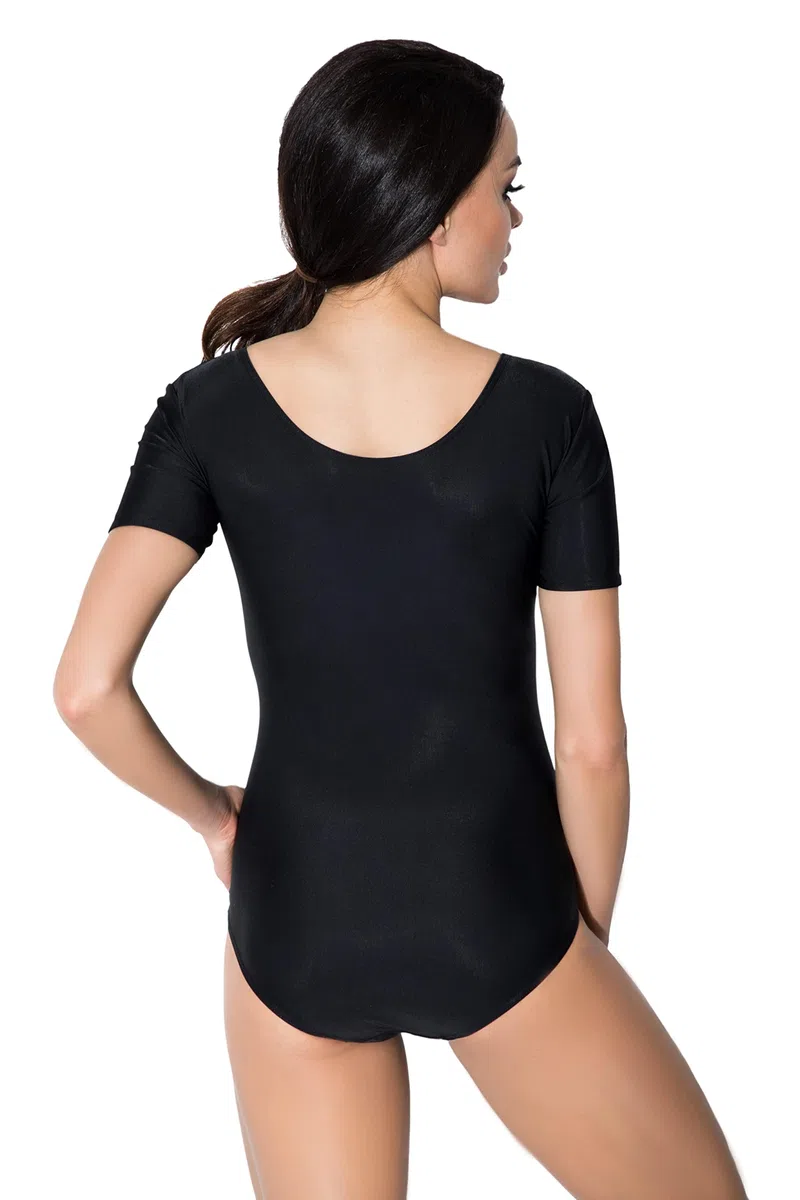 Aquarti Maillot de Danza y Gimnasia Manga Corta para Mujer