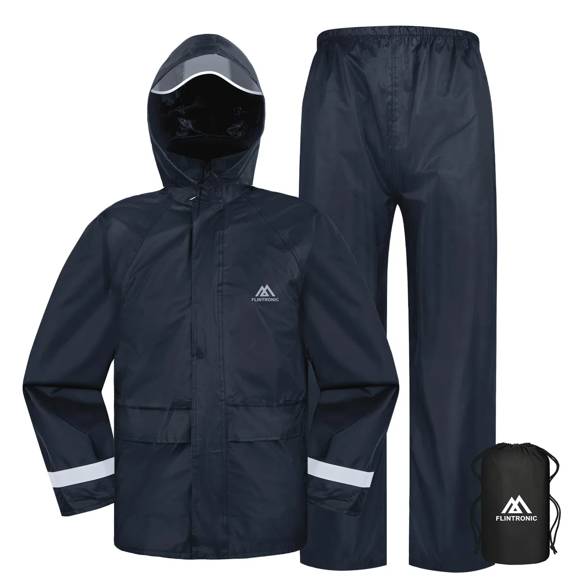 flintronic Chaqueto Para Niños, Chubasquero Impermeable con Capucha Desmontable, Cortavientos Niño Niña, Chaqueta Outdoor Running con Estuche