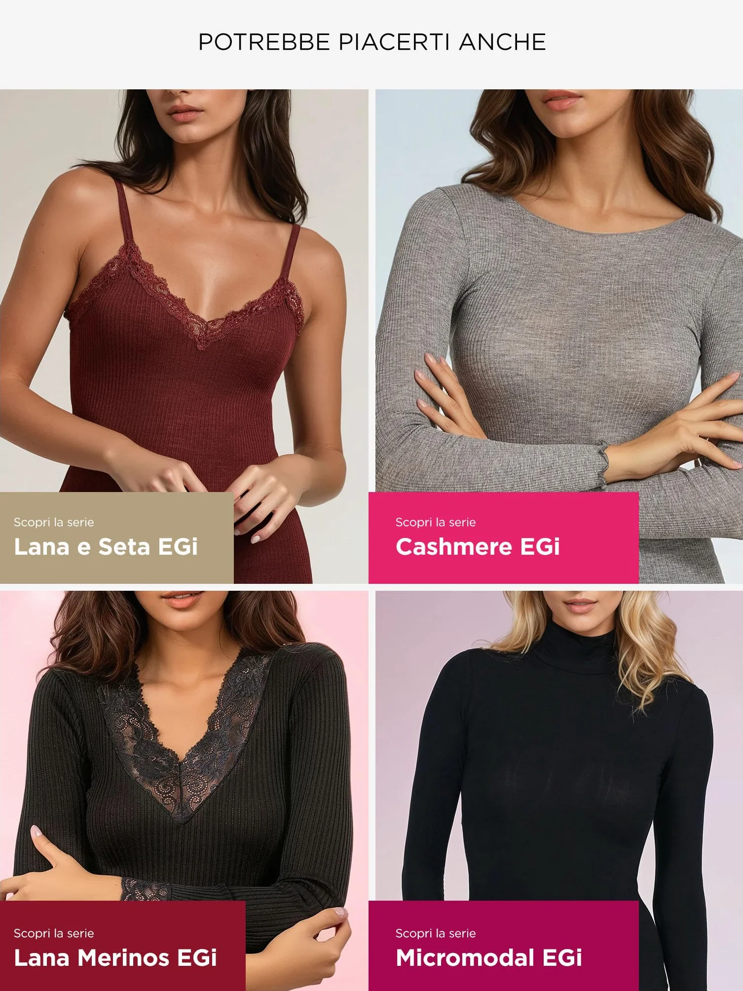 EGI Camiseta sin Mangas de Seda de Lana Cuello en V Fabricado en Italia