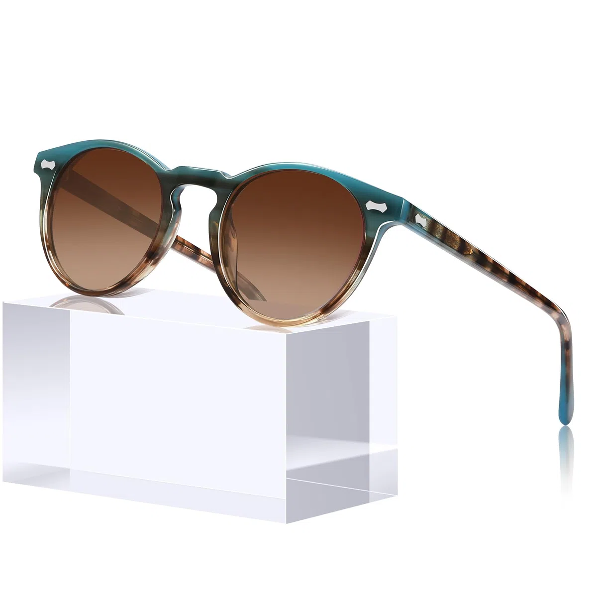 CARFIA Gafas de sol Mujer Polarizadas Vintage con Montura de Acetato y Protección UV400