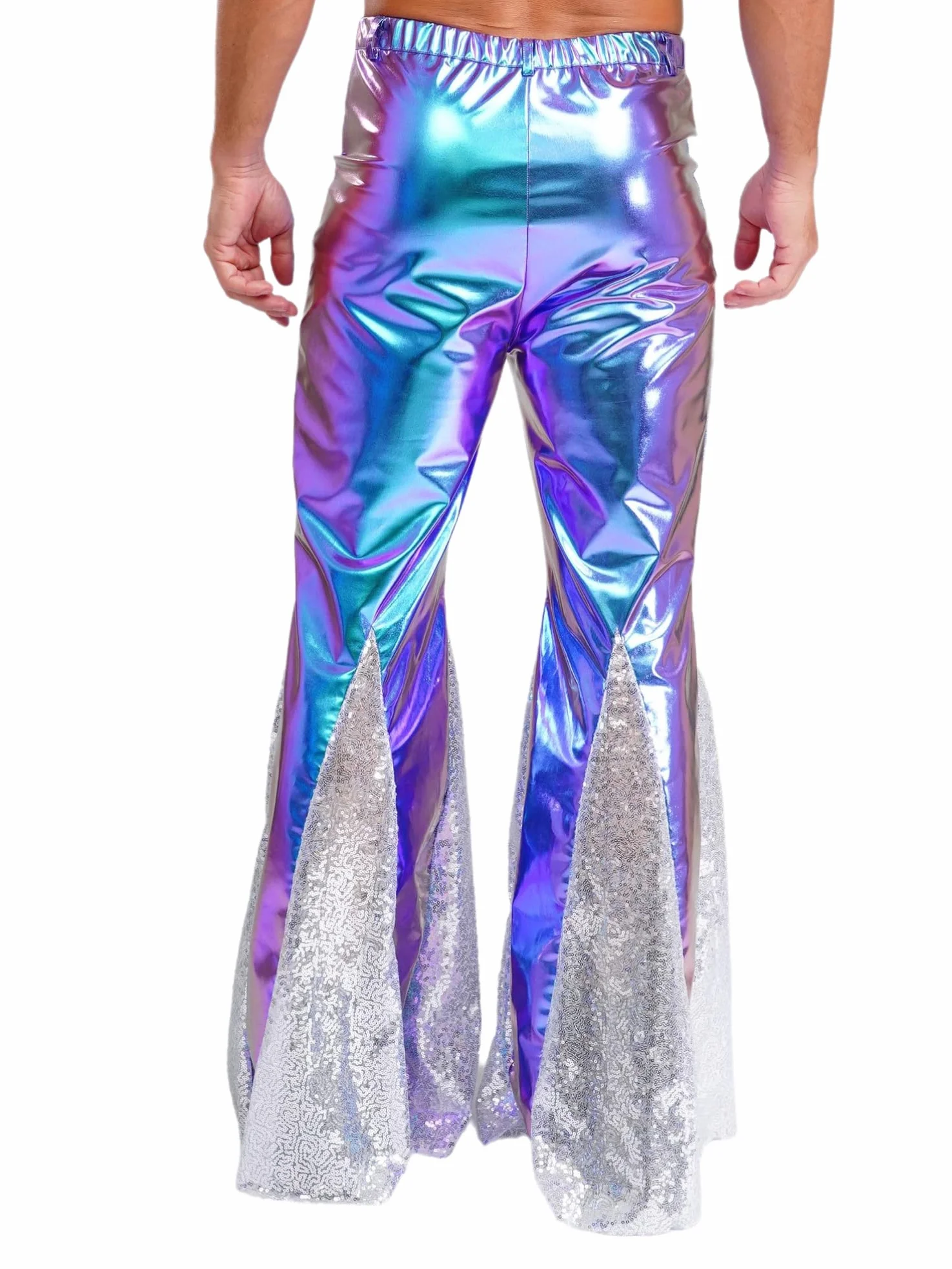Aislor Pantalones Acampanados De Fiesta Disco Para Hombre Pantalón Retro De Los Años 70 Leggins De Danza Hip Hop