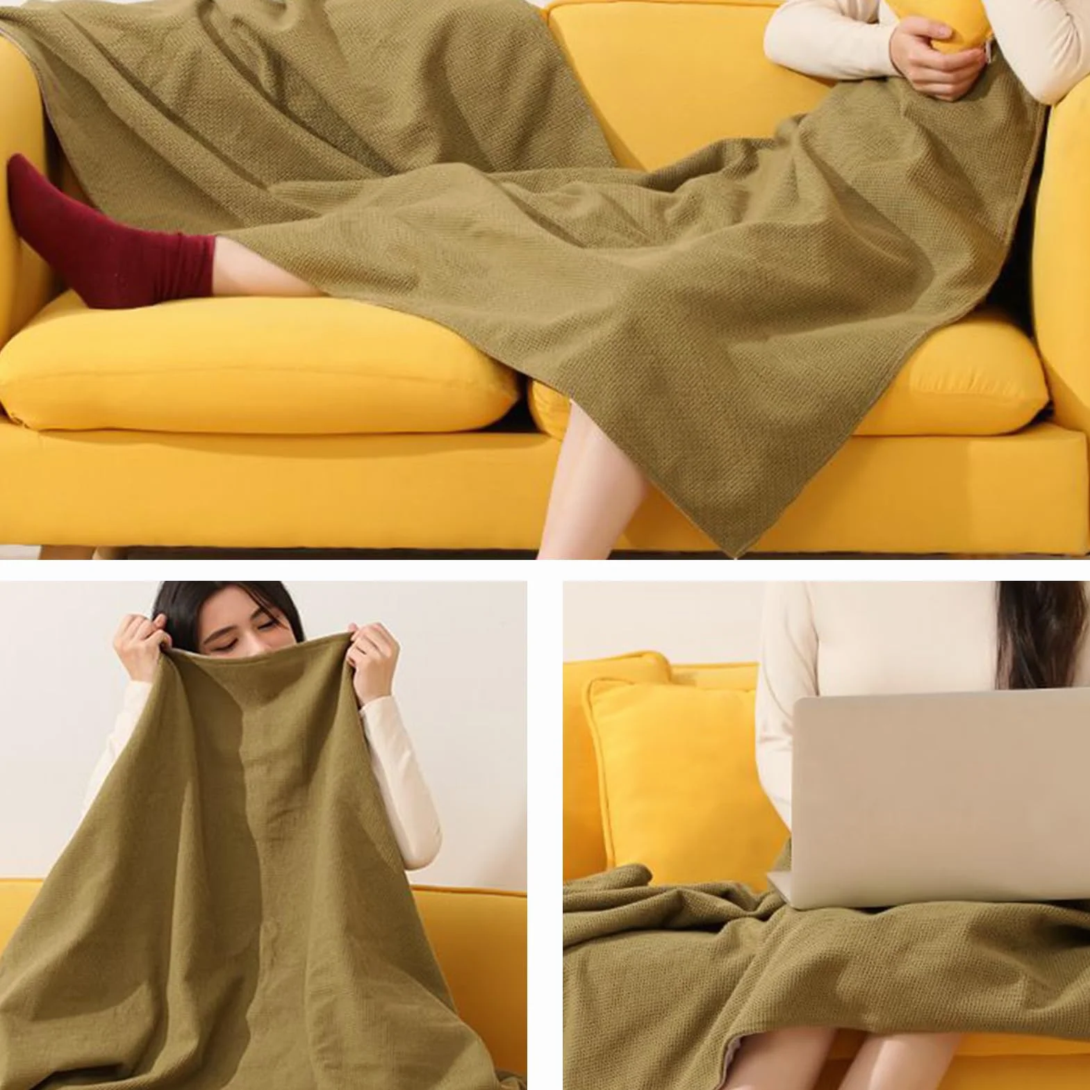 Genérico Chaleco Eléctrico Calefactable - Chaleco Eléctrico Calefactable para Mujer - Accesorio Térmico 3 Niveles Clima Frío para Dormir Viajes Lectura Trabajo Hogar