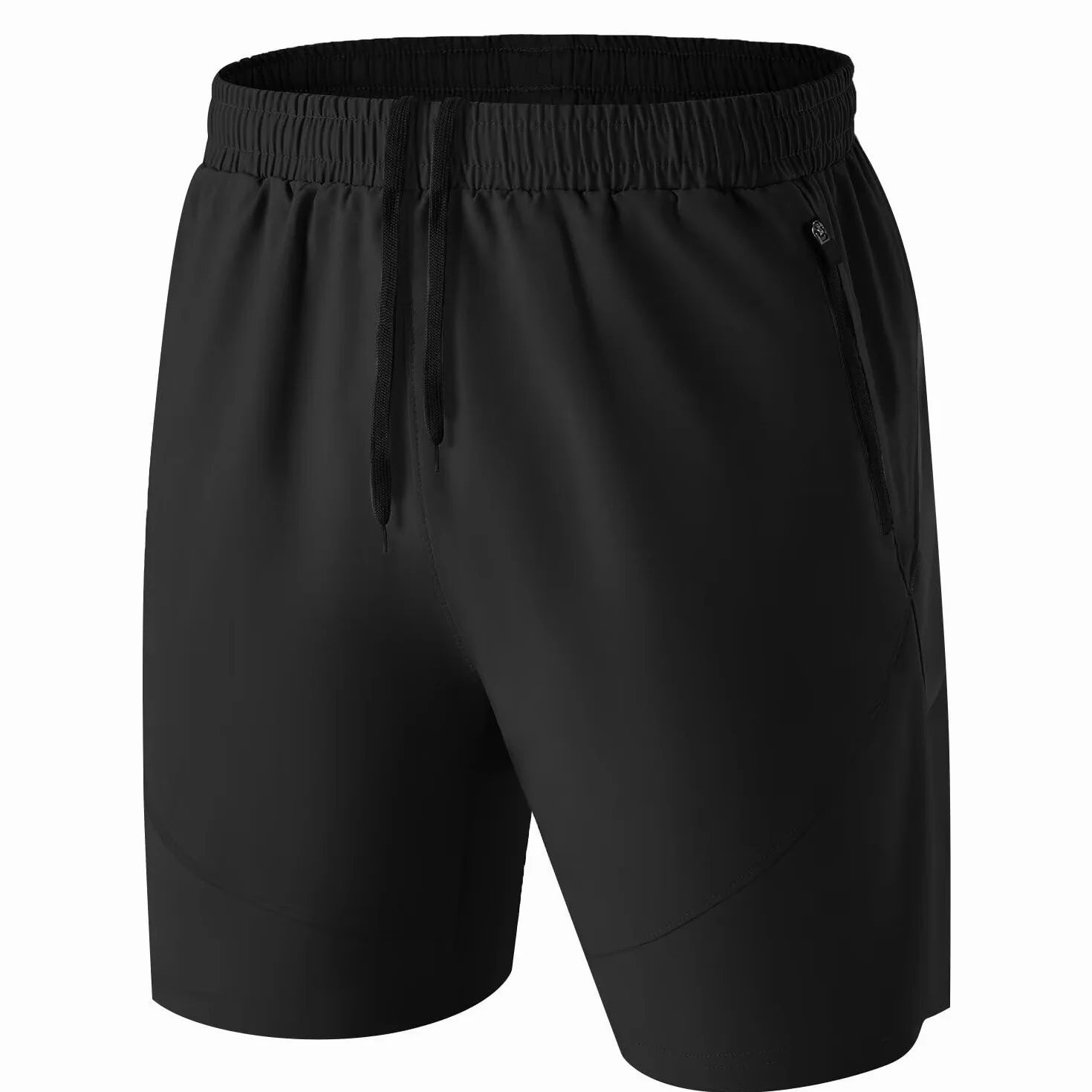 HMIYA Pantalones Cortos Hombre Running Transpirable Shorts Deportivos Secado Rápido Pantalón Correr con Bolsillo con Cremallera