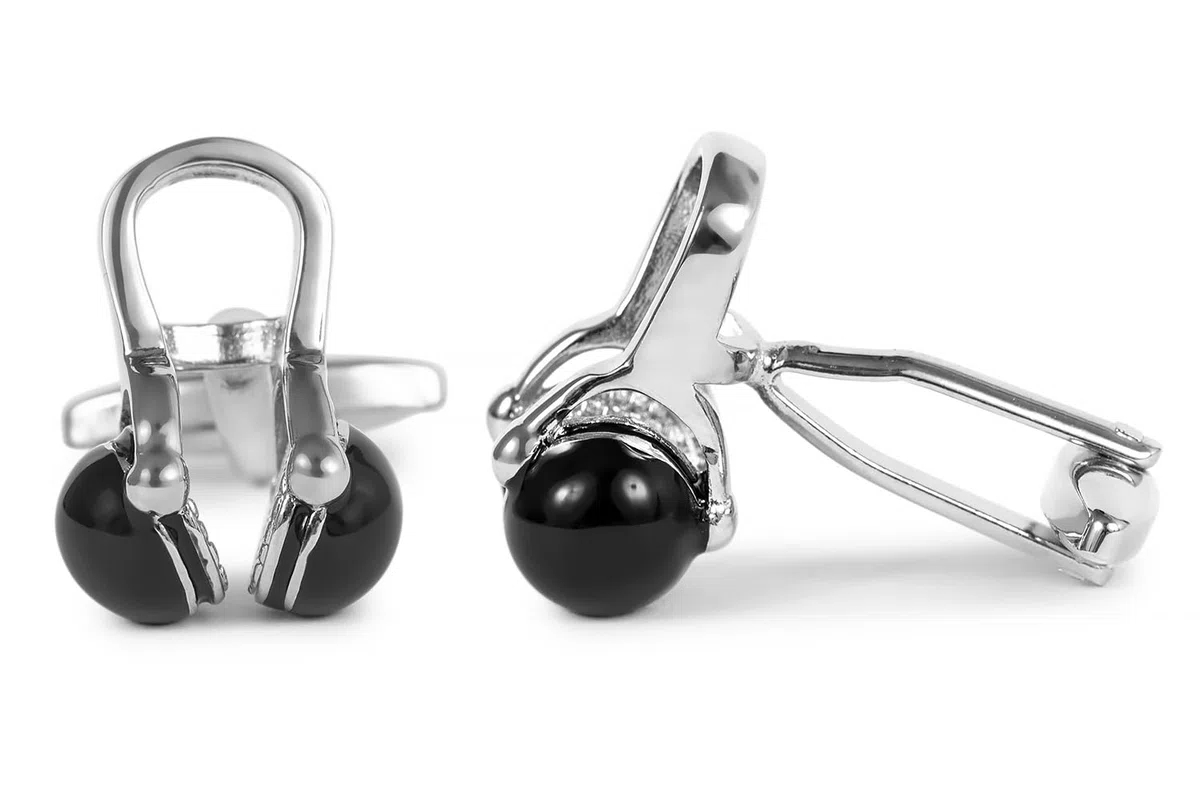 Gemelos de Boda Auriculares de DJ Plateados | Gemelos Originales Para Camisas | Para Hombres y Niños | Regalos Para Bodas, Comuniones, Bautizos y Otros Eventos